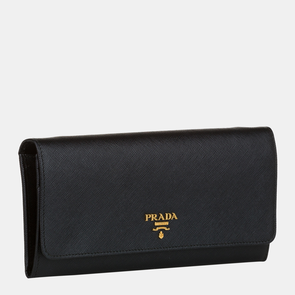 

Prada Black Saffiano Wallet On Chain