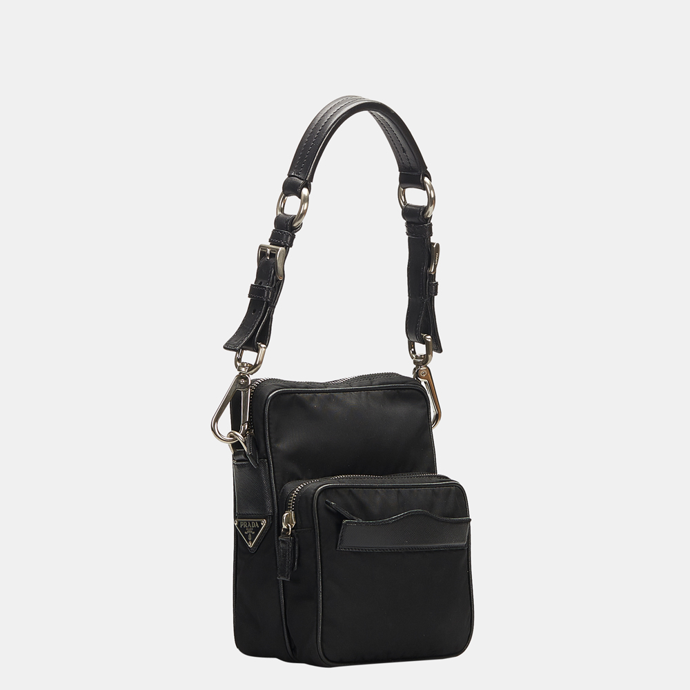 

Prada Black Tessuto Front Pocket