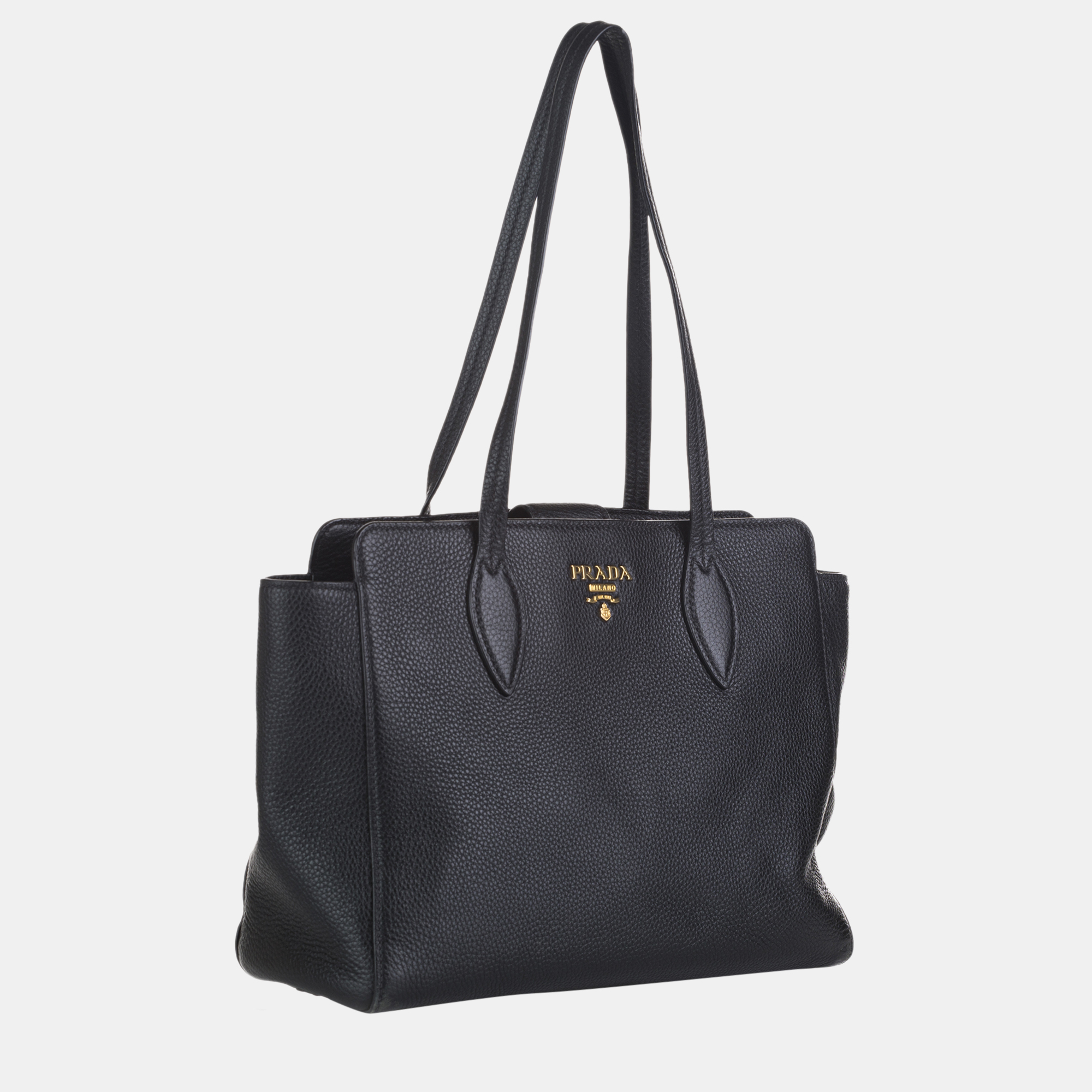 

Prada Black Vitello Phenix Tote