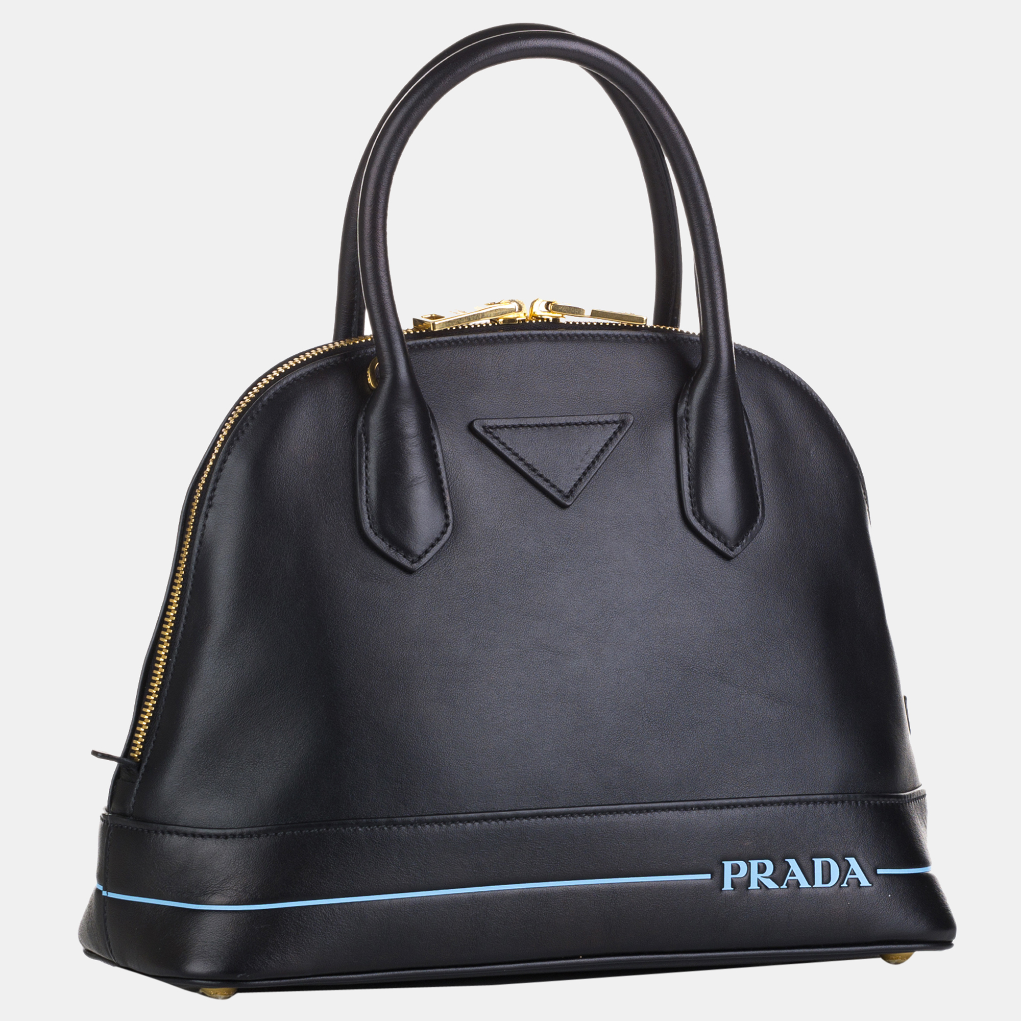 

Prada Black City Calf Mirage Satchel