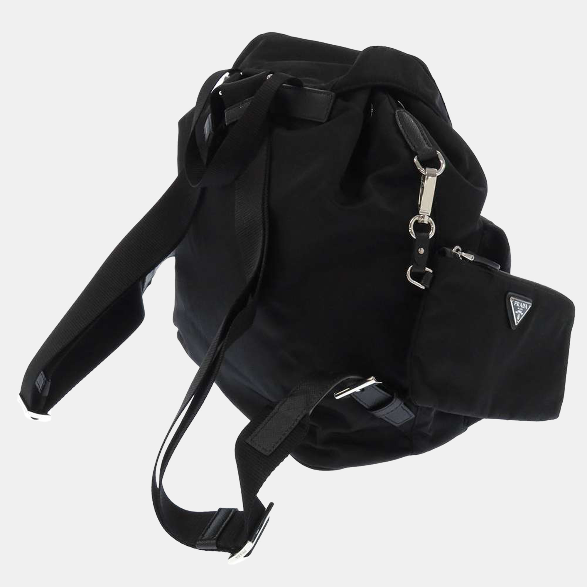 

Prada Black Nylon Logo Backpacks