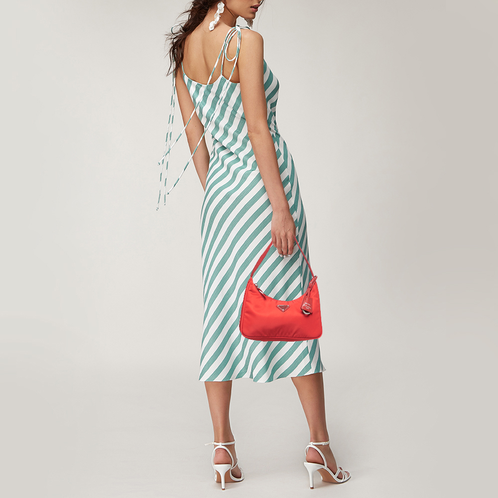 

Prada Red Nylon Mini Re-Edition 2000 Shoulder Bag