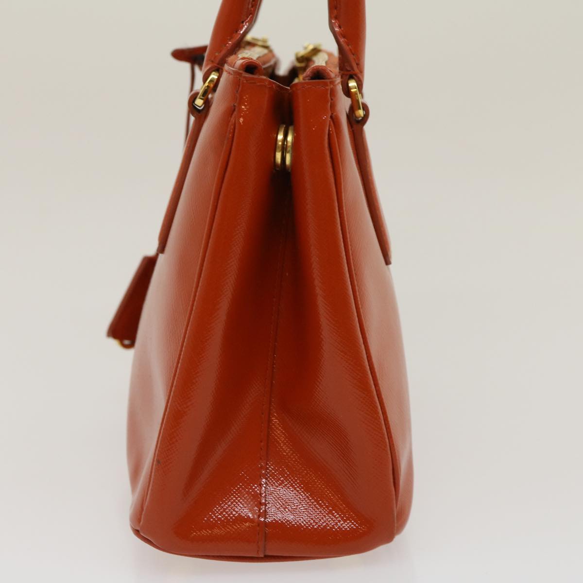 

Prada Orange Saffiano Leather Double Zip  Galleria Lux Tote Bag