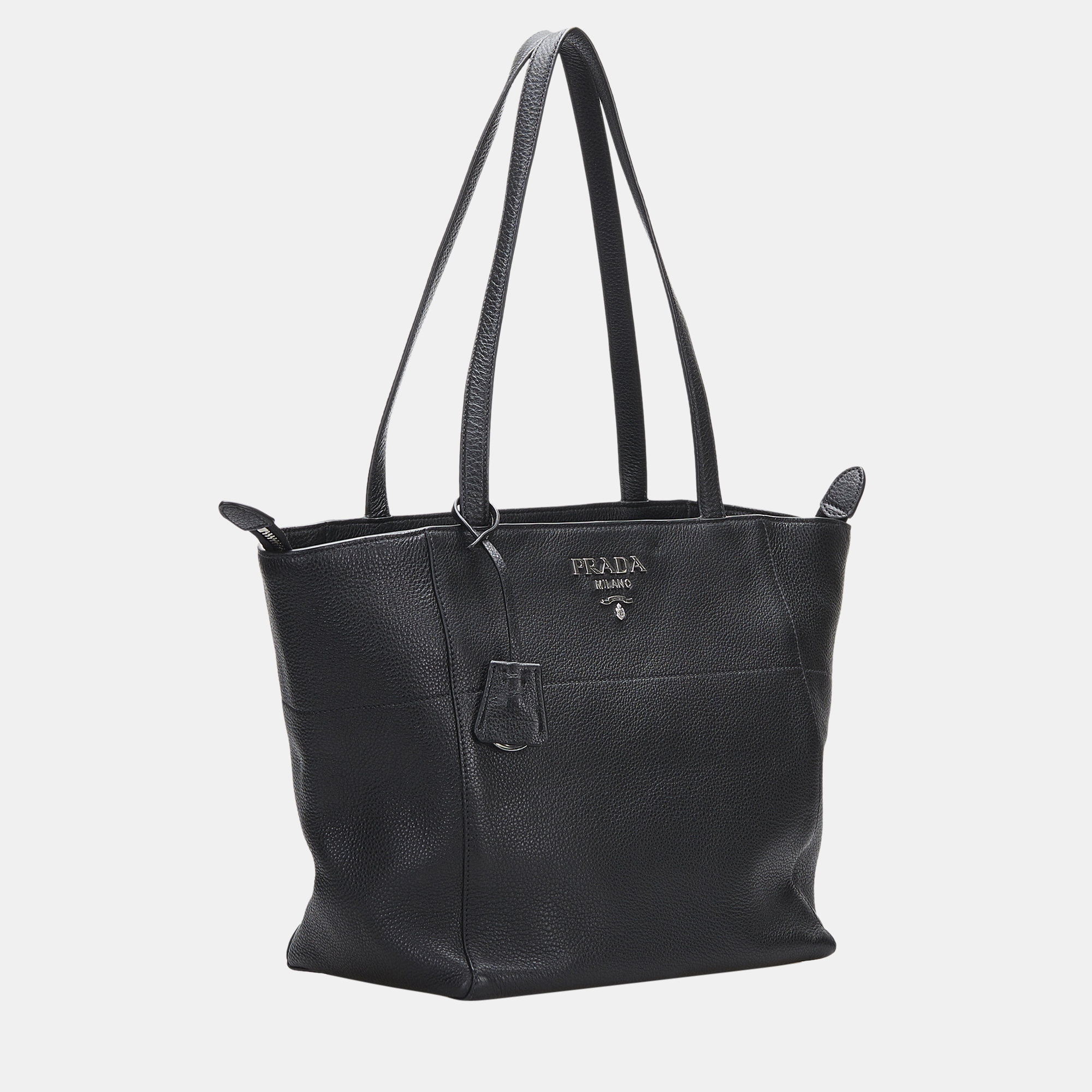

Prada Black Vitello Daino Tote