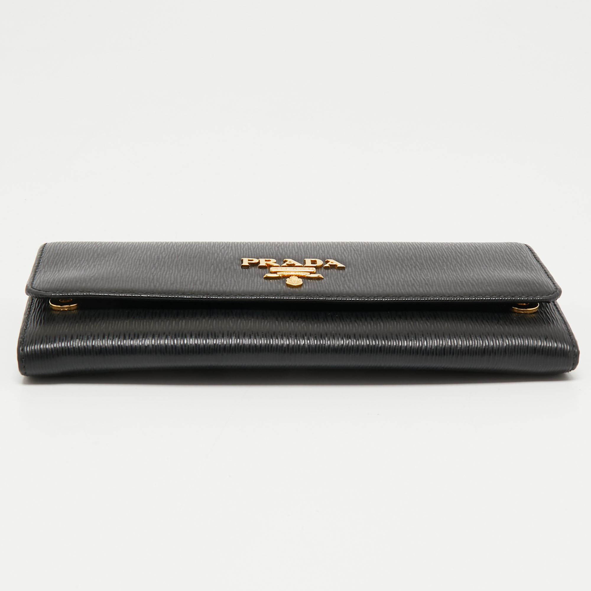 Leather wallet Prada Black in Leather - 33829878