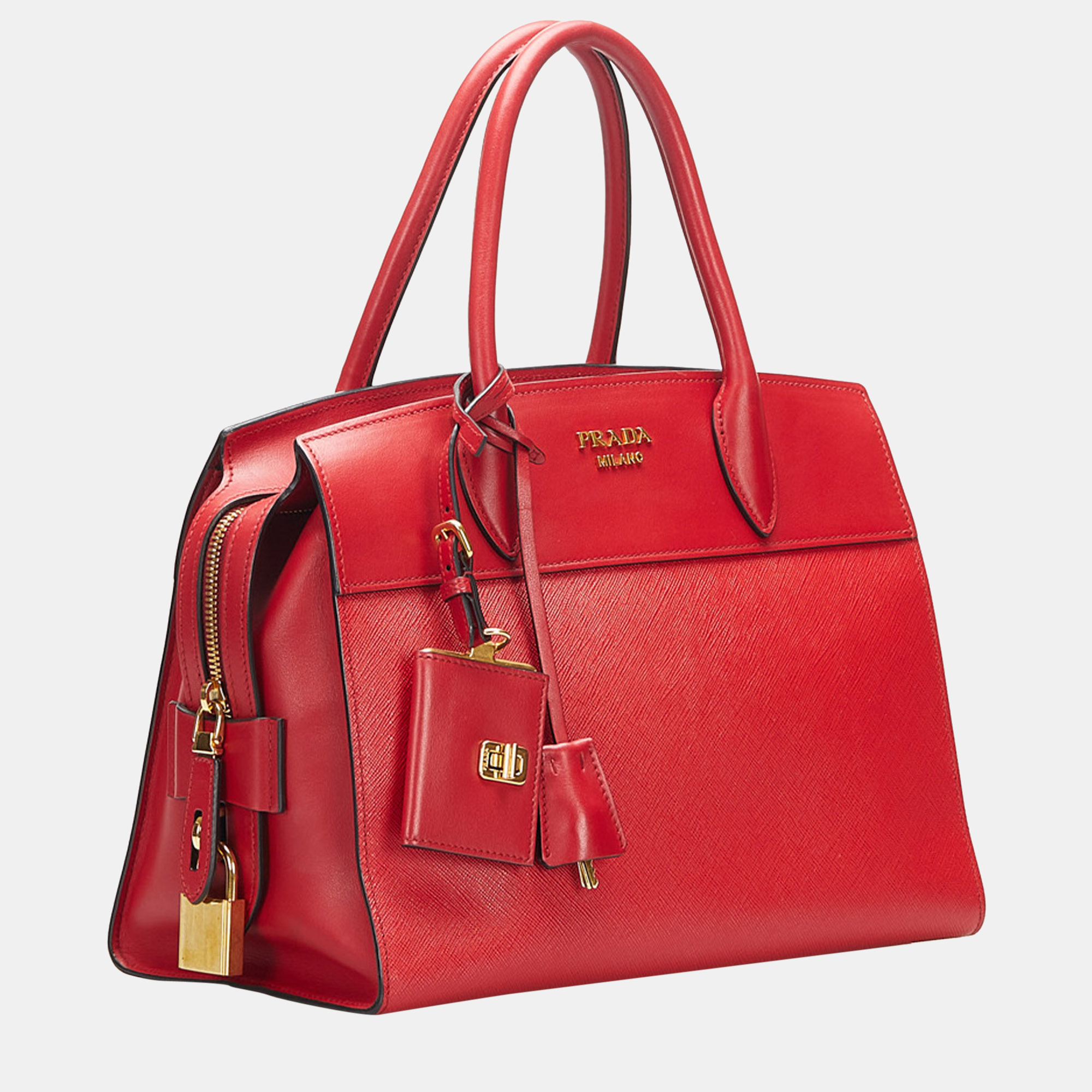 

Prada Red Saffiano Esplanade