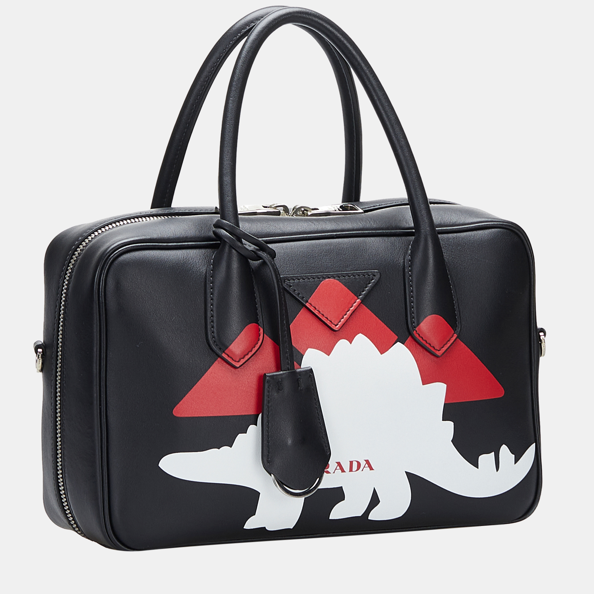 

Prada Black Mirage Dinosaur Satchel