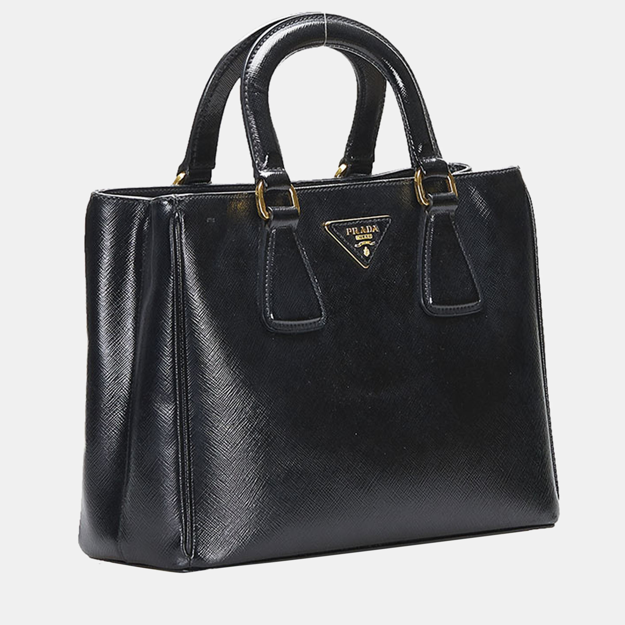 

Prada Black Saffiano Lux Leather Small Galleria Tote Bag