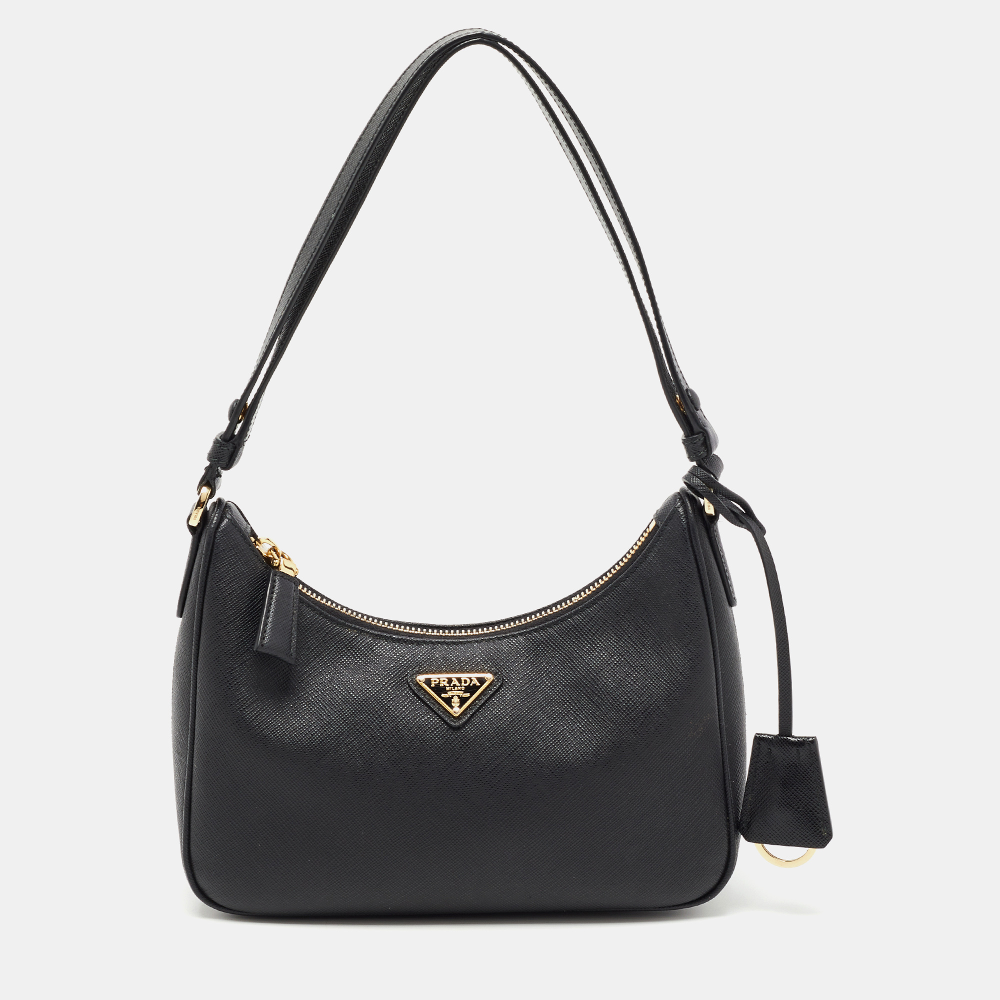 Prada Black Re-Nylon And Saffiano Leather Shoulder Bag Prada | The Luxury  Closet