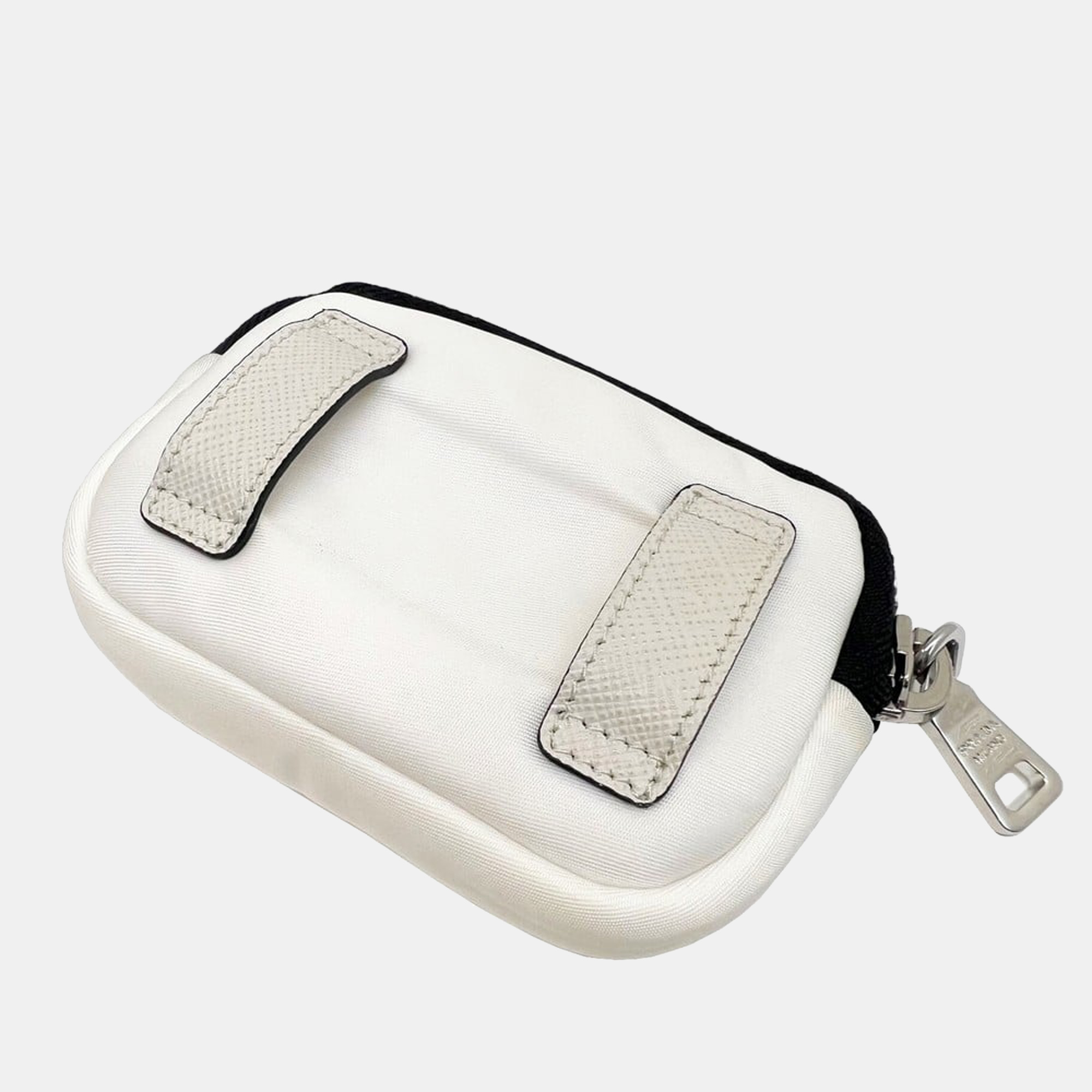 

Prada White Leather Saffiano Pouch Belt Bag