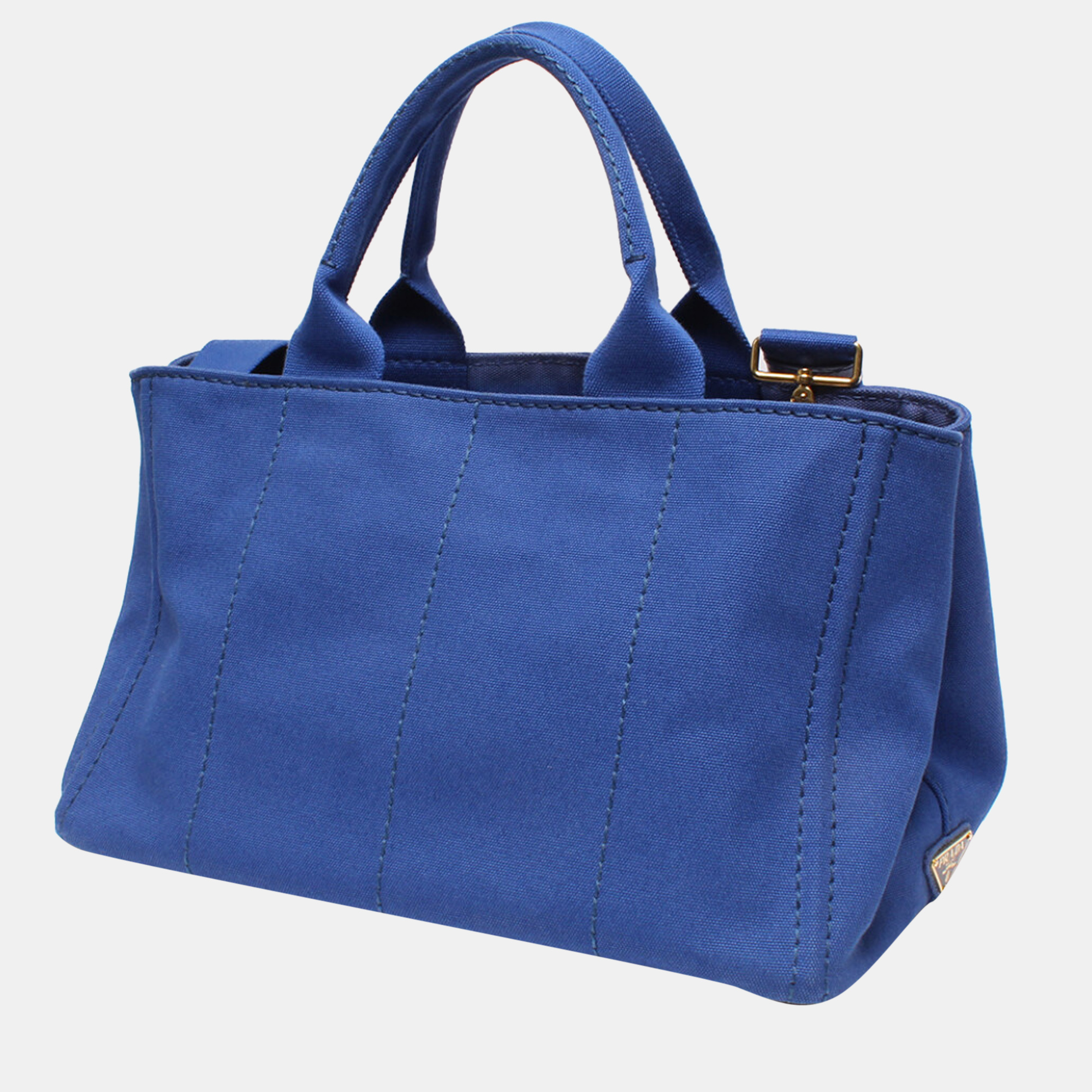 

Prada Blue Canvas Canapa Logo Tote Bag