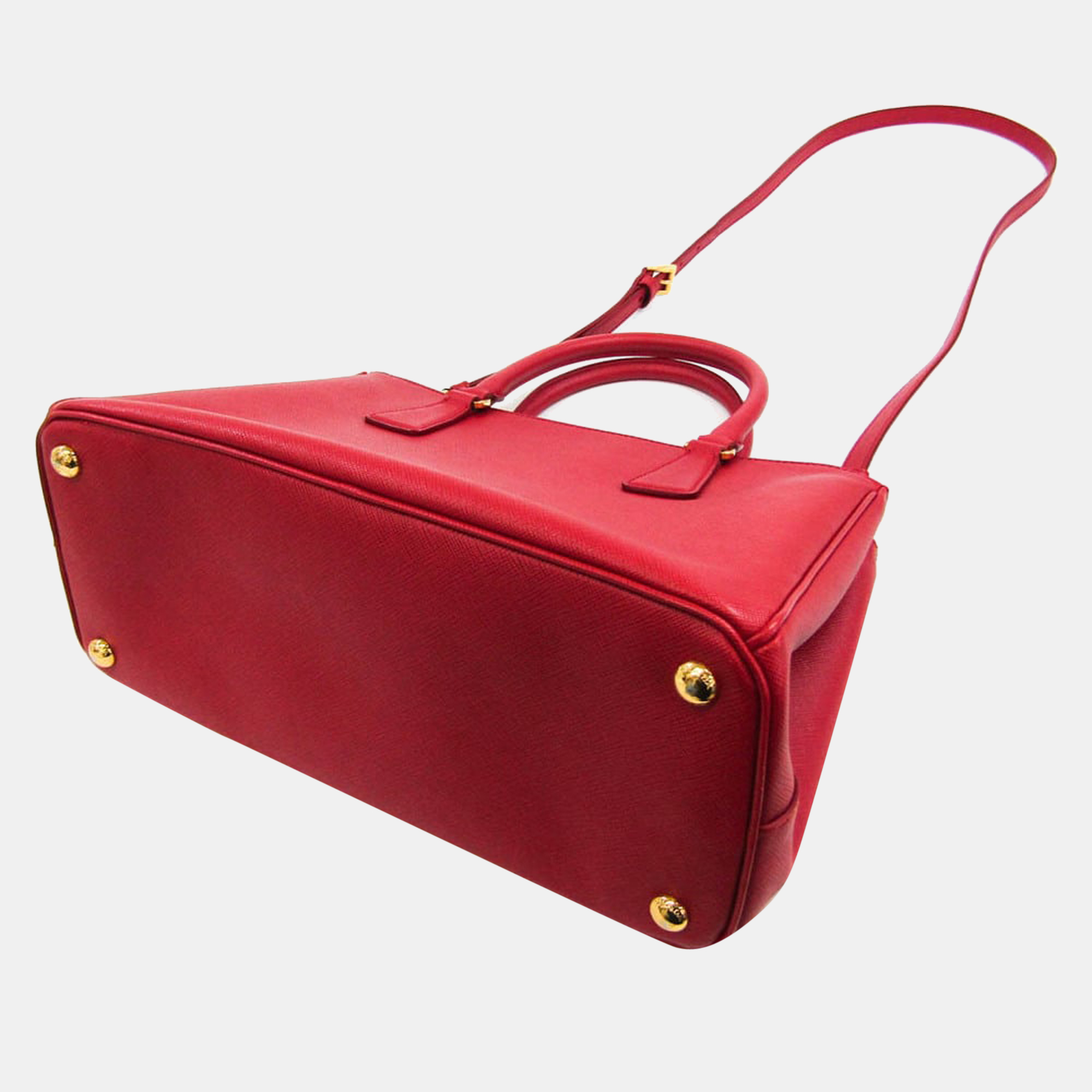 

Prada Red Saffiano Lux Leather Galleria Medium Double Zip Tote Bag