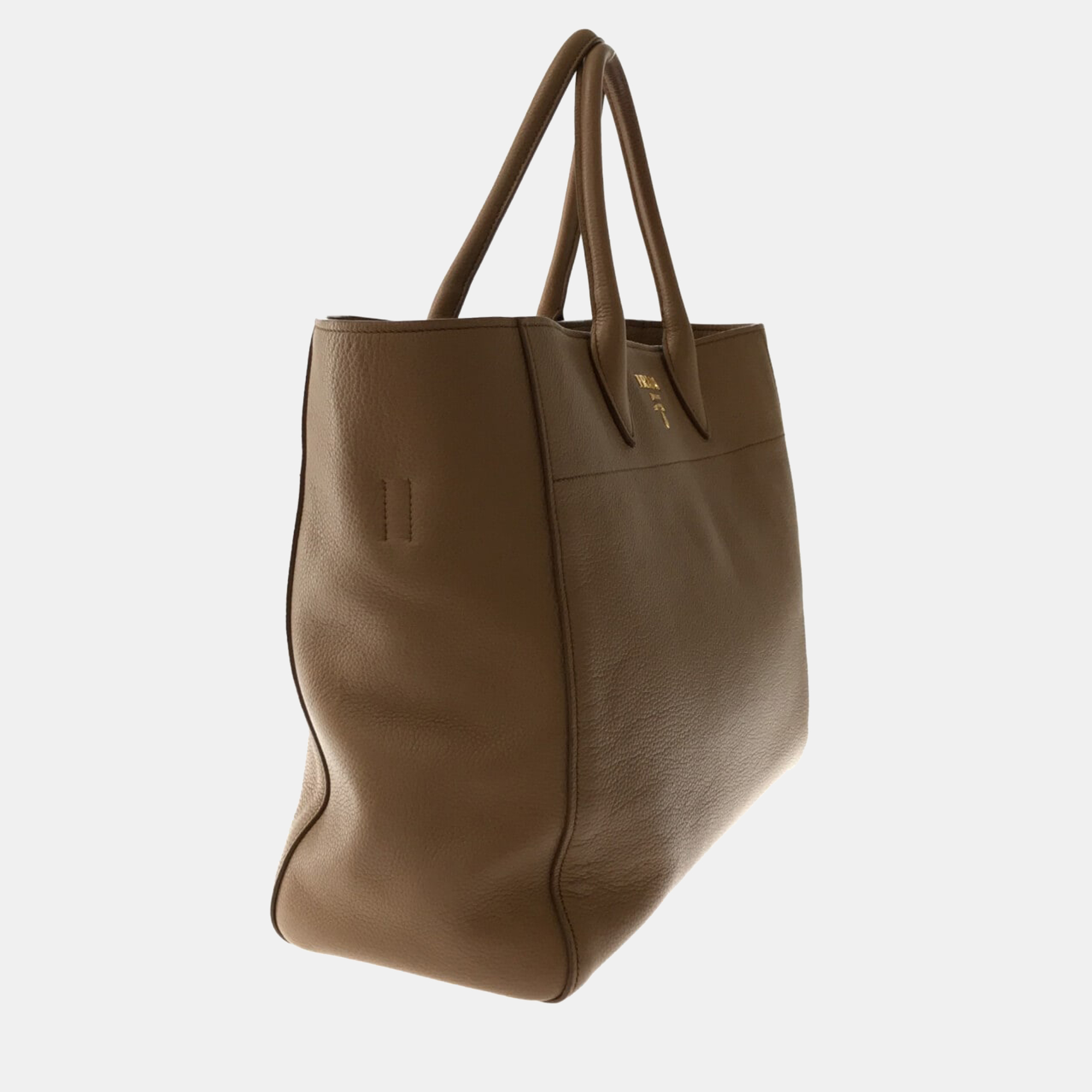 

Prada Brown Leather Vitello Danio Tote Bag