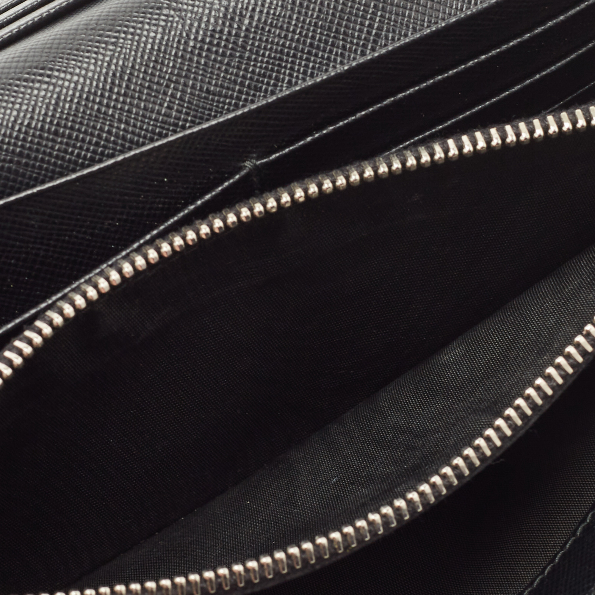 

Prada Black Nylon and Leather Flap Continental Wallet