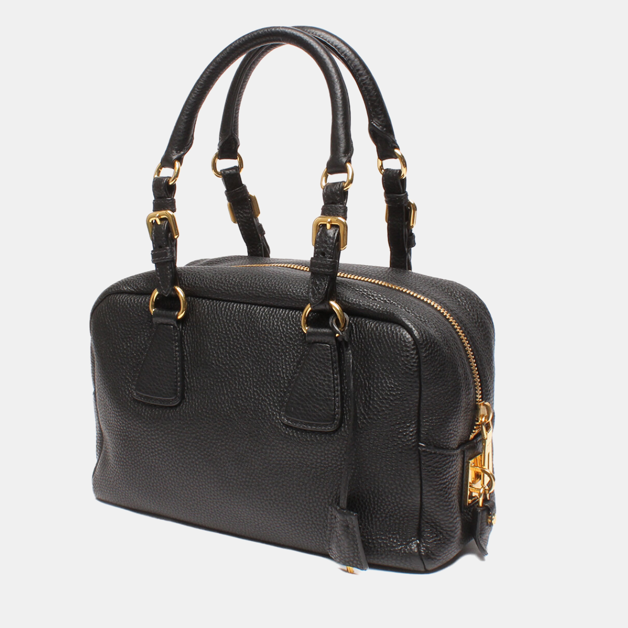 

Prada Black Leather Logo Shoulder Bag
