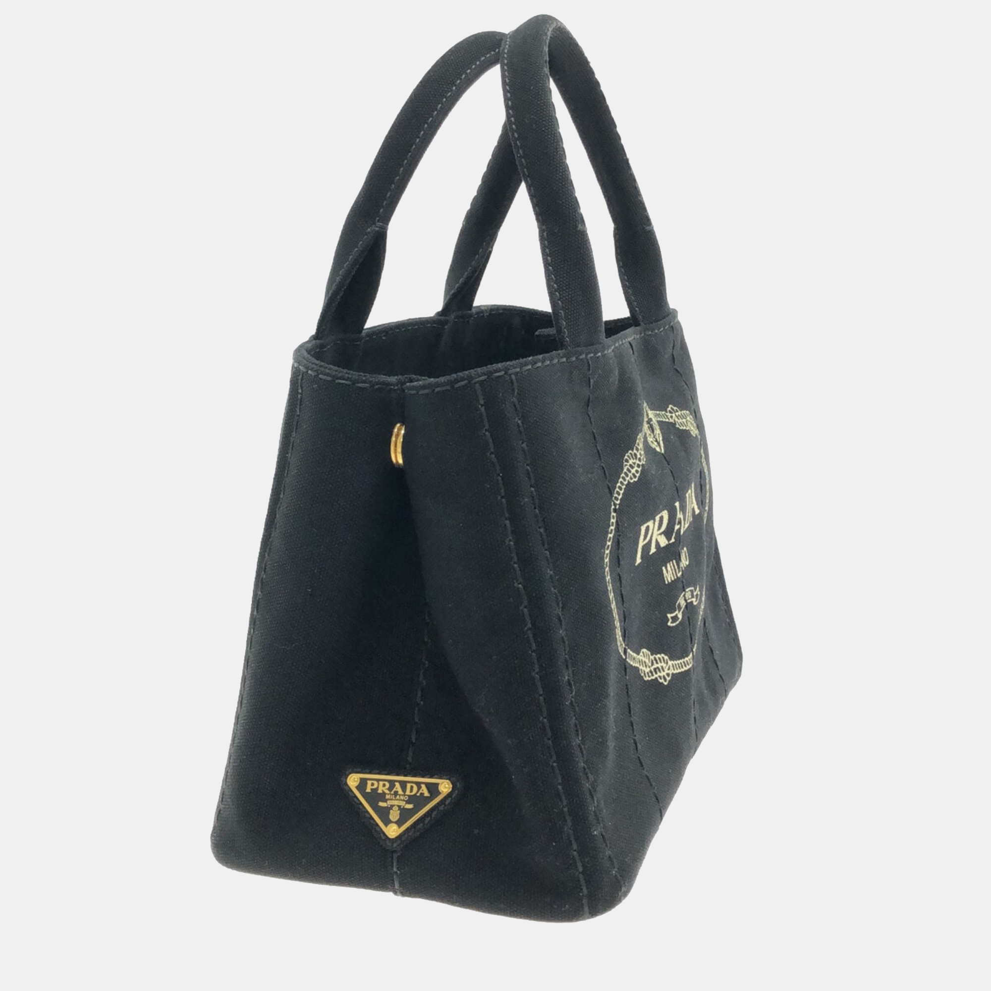 

Prada Black Canvas Canapa bag