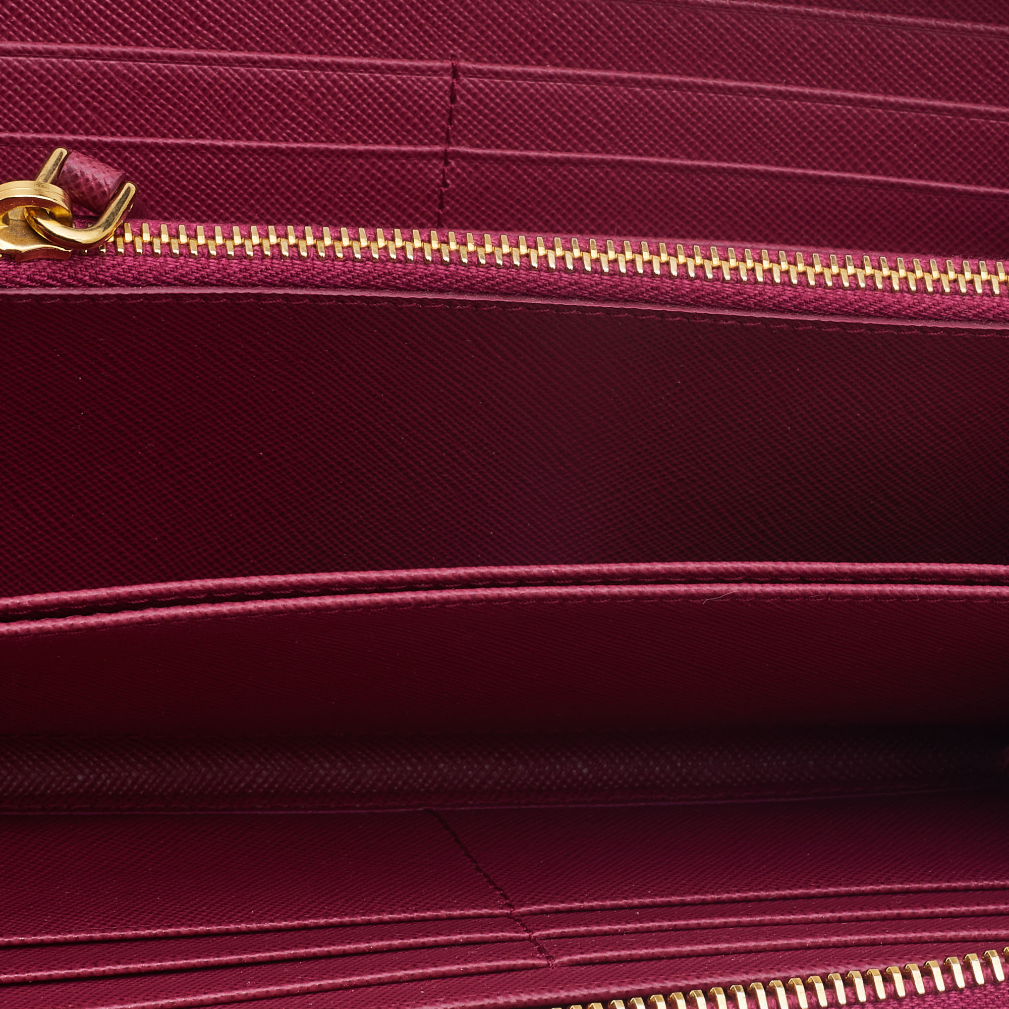 

Prada Pink Saffiano Metal Leather Bow Continental Wallet
