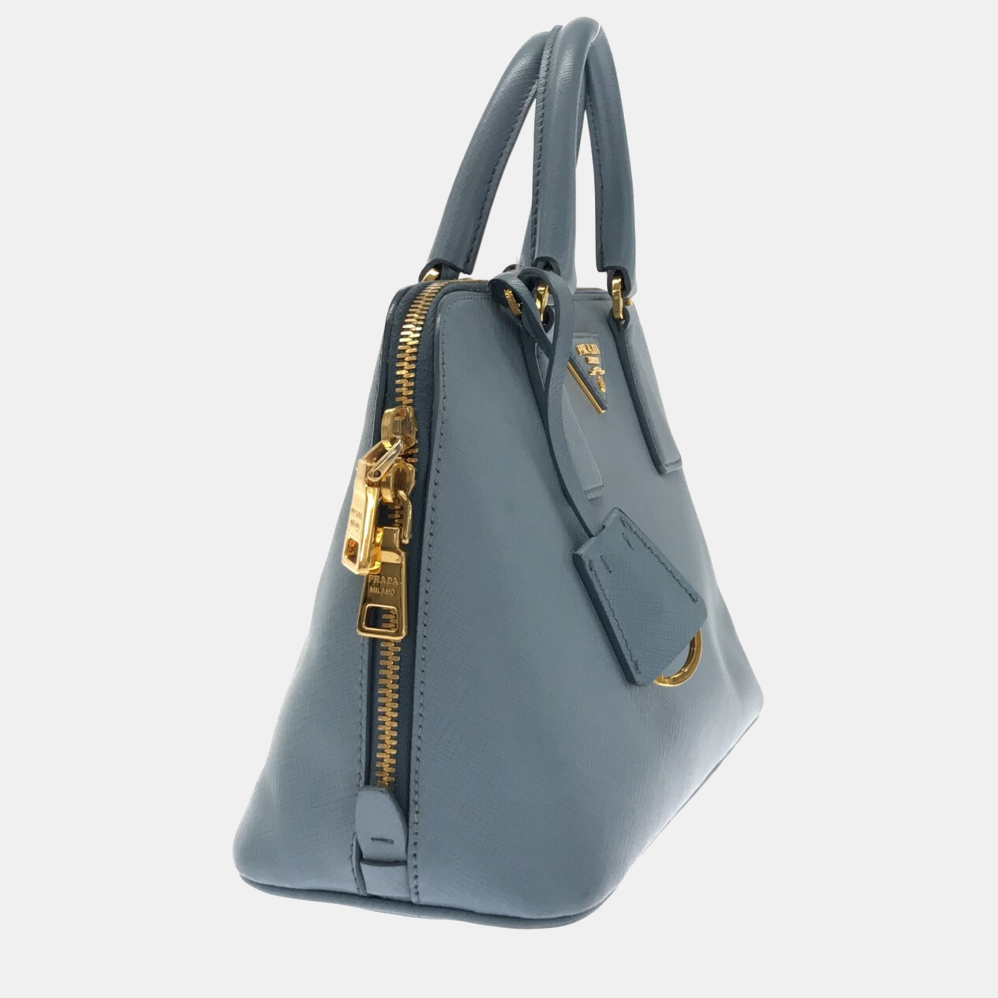 

Prada Blue Leather Small Saffiano Promenade Tote Bag