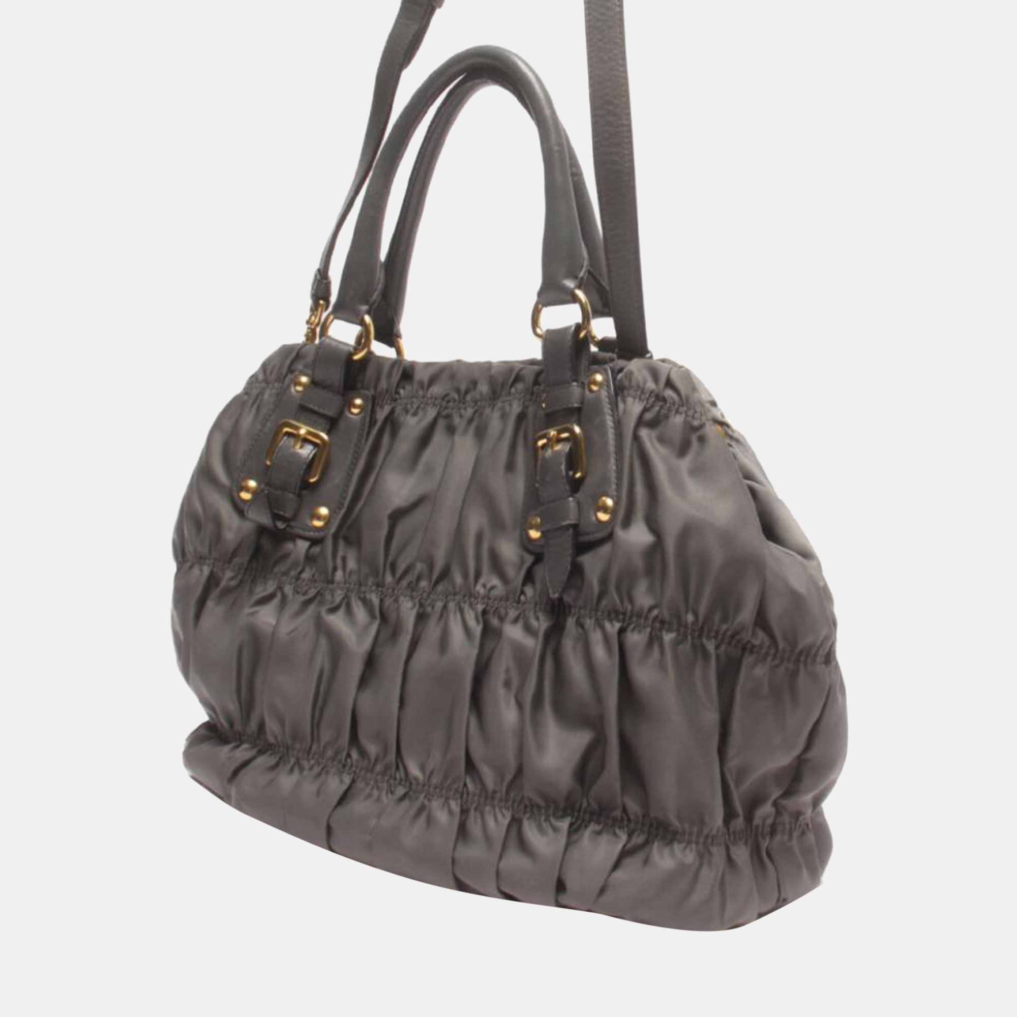 

Prada Grey Nylon Gaufre Bag