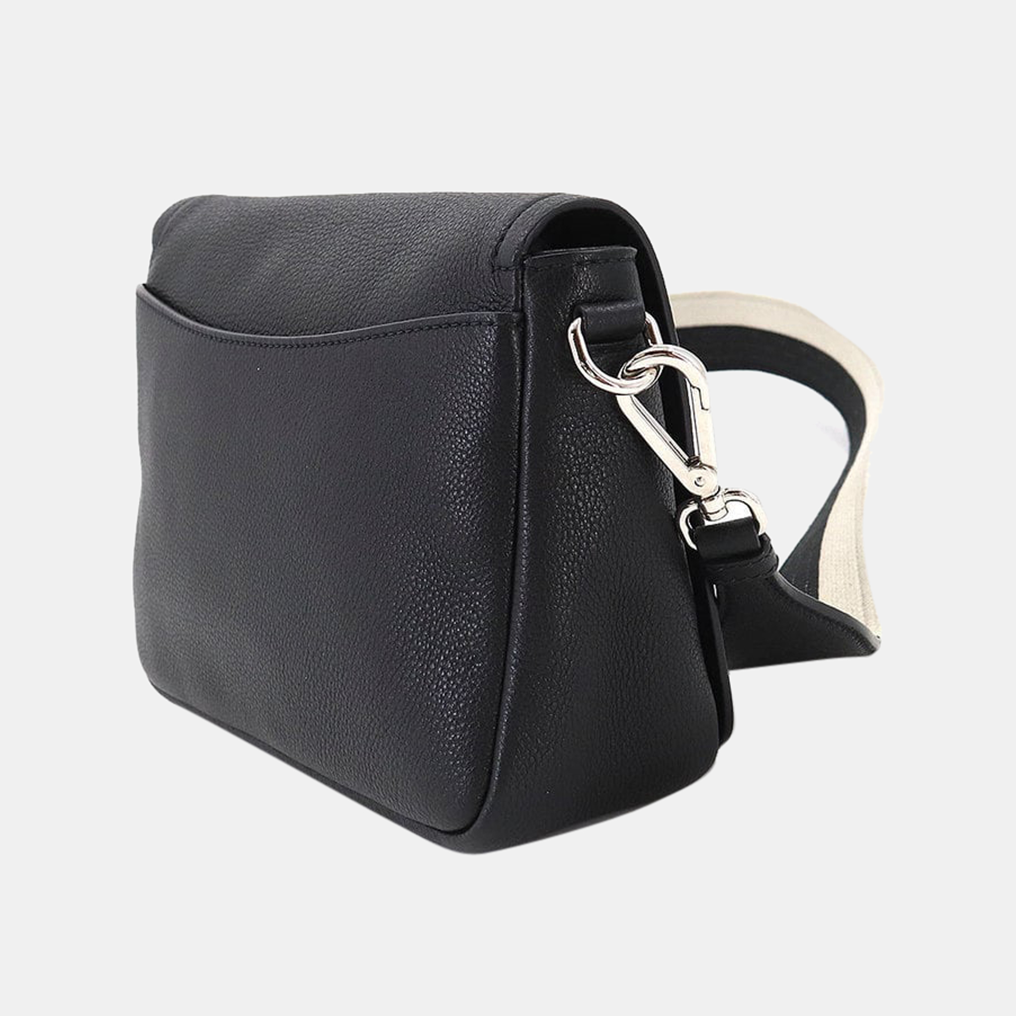 

Prada Black Leather Flou Flap Shoulder Bag