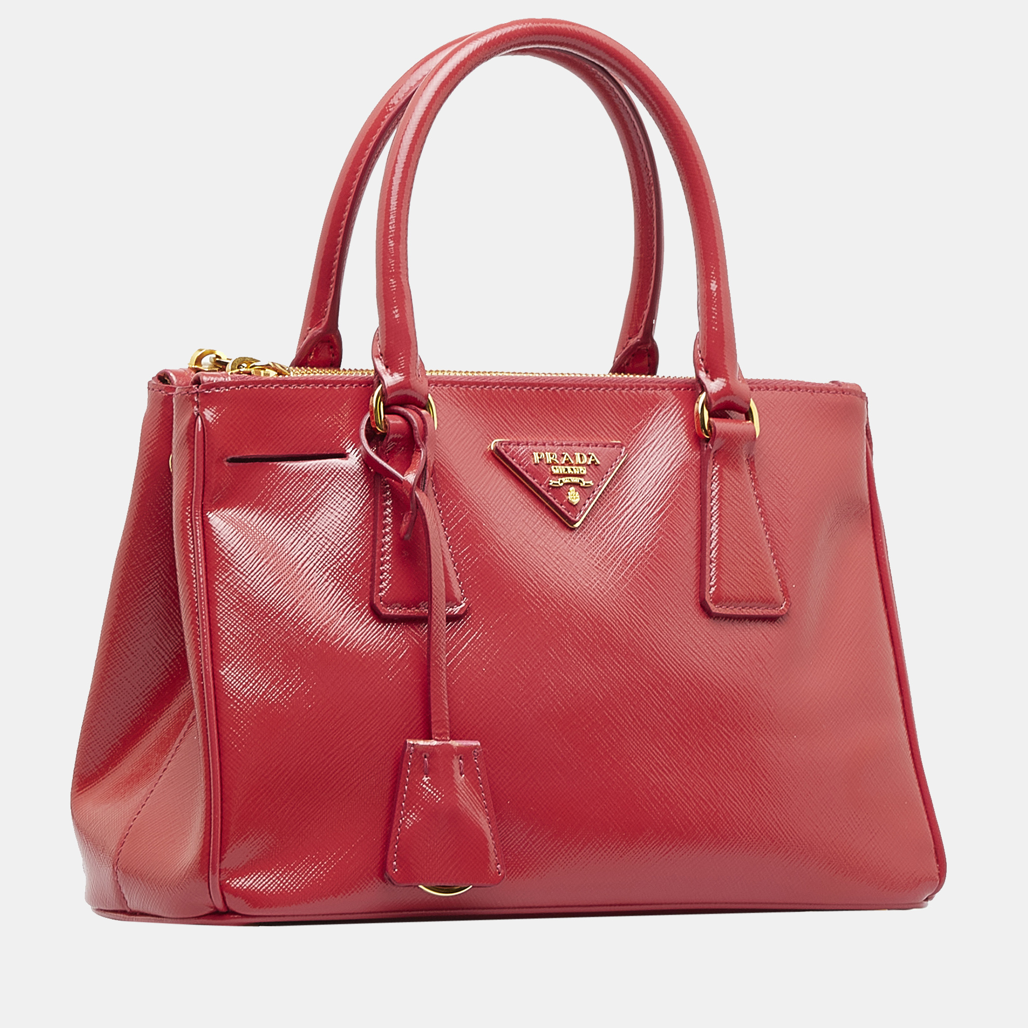 

Prada Red Saffiano Lux Galleria Double Zip