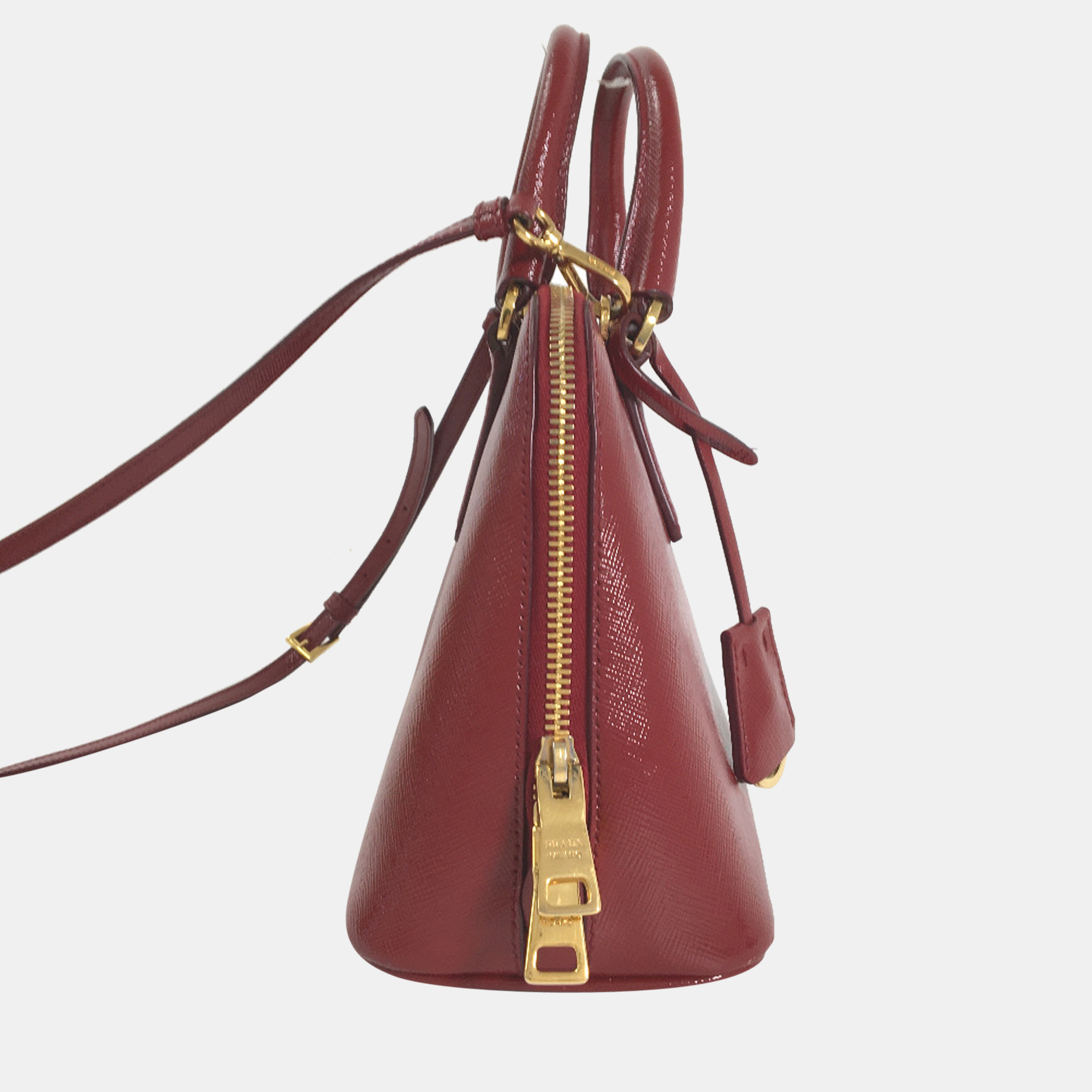 

Prada Red Leather Small Saffiano Promenade Tote Bag