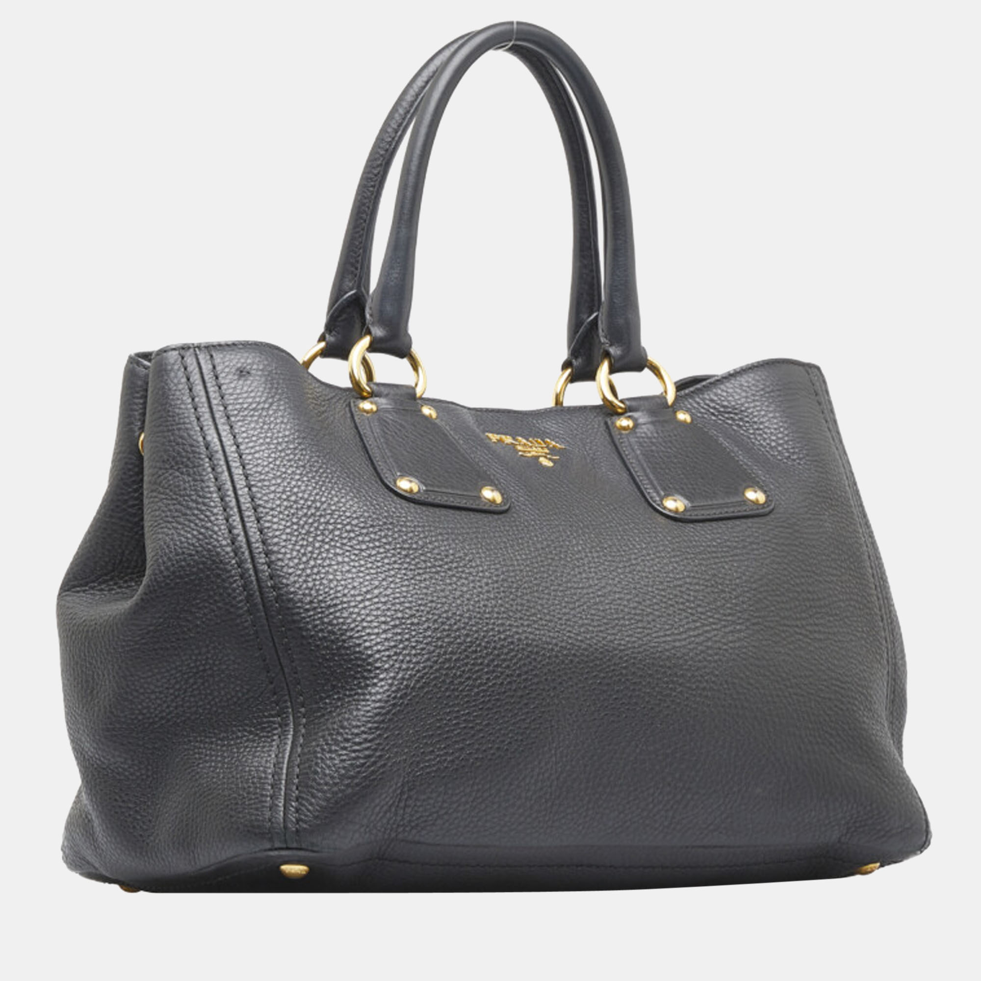 

Prada Black Leather Vitello Daino Handbag