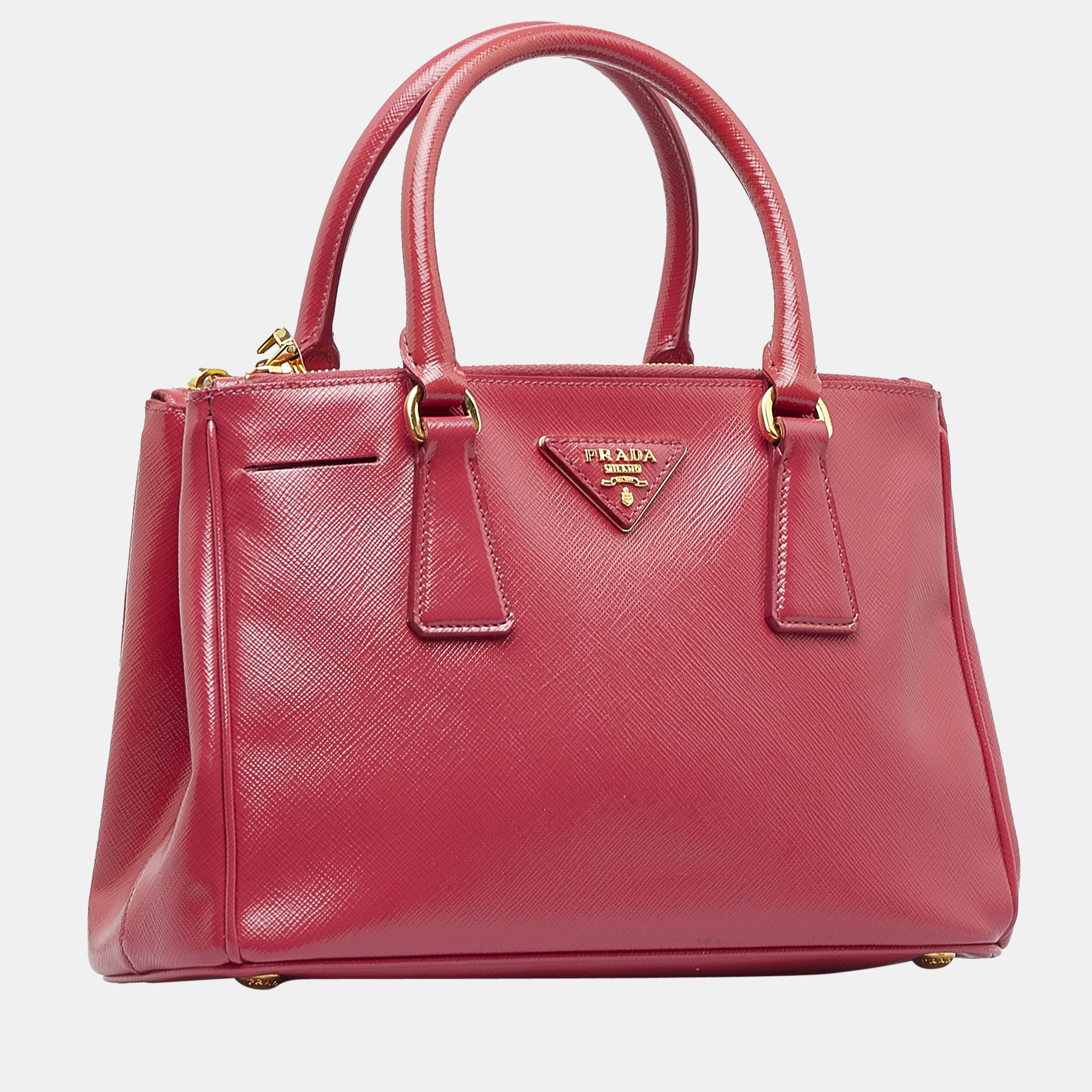 

Prada Red Saffiano Lux Galleria Double Zip