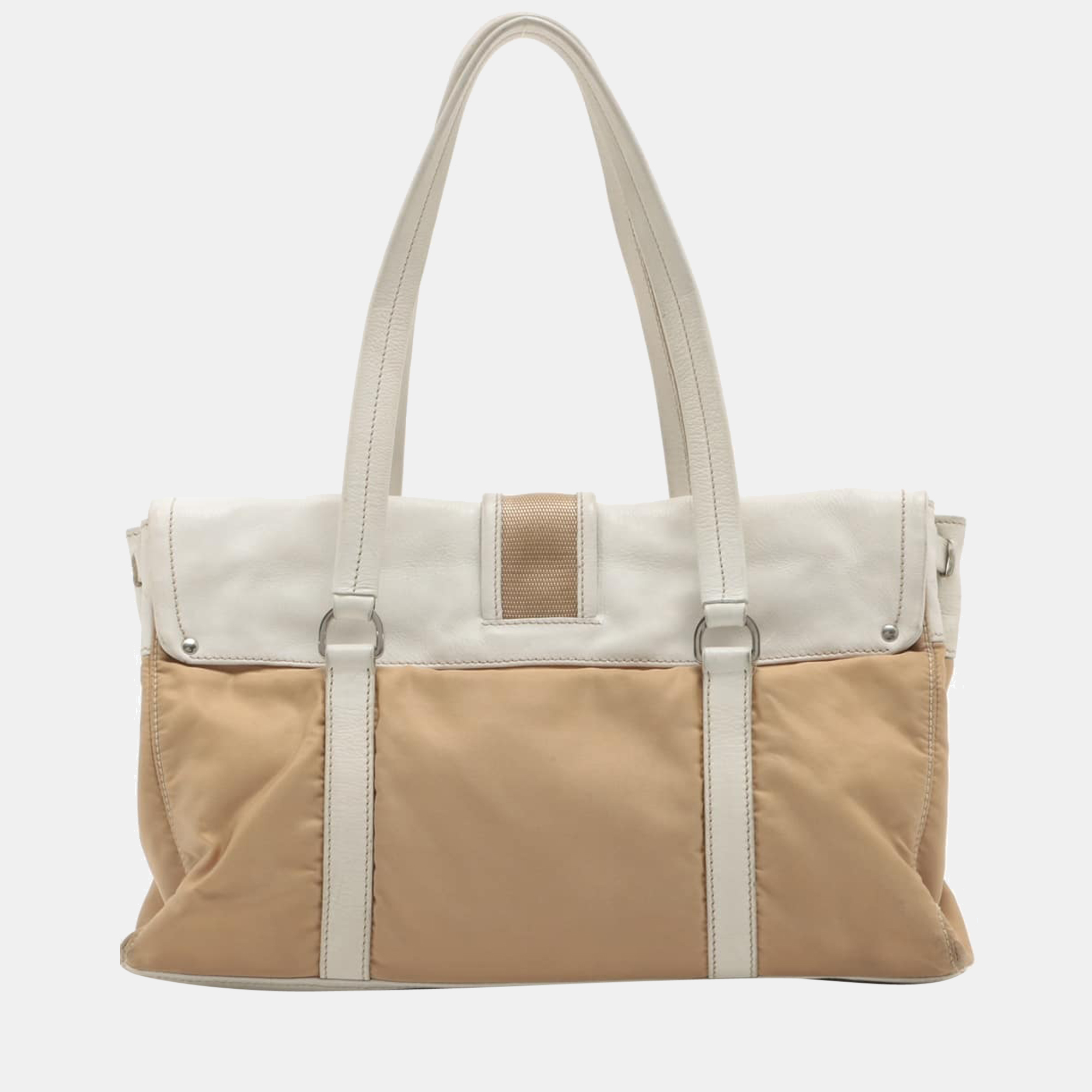 

Prada Nylon & leather Shoulder bag White x beige