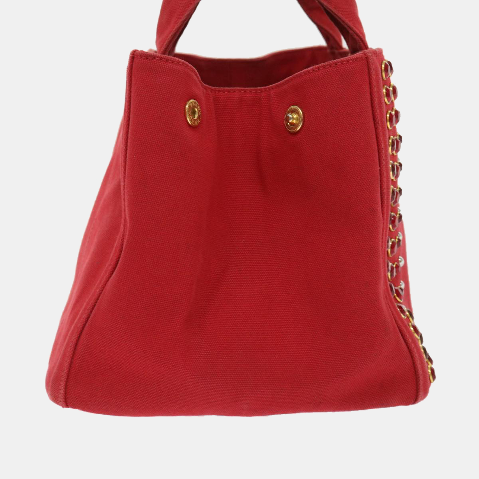 

Prada Red Canvas Canapa bag