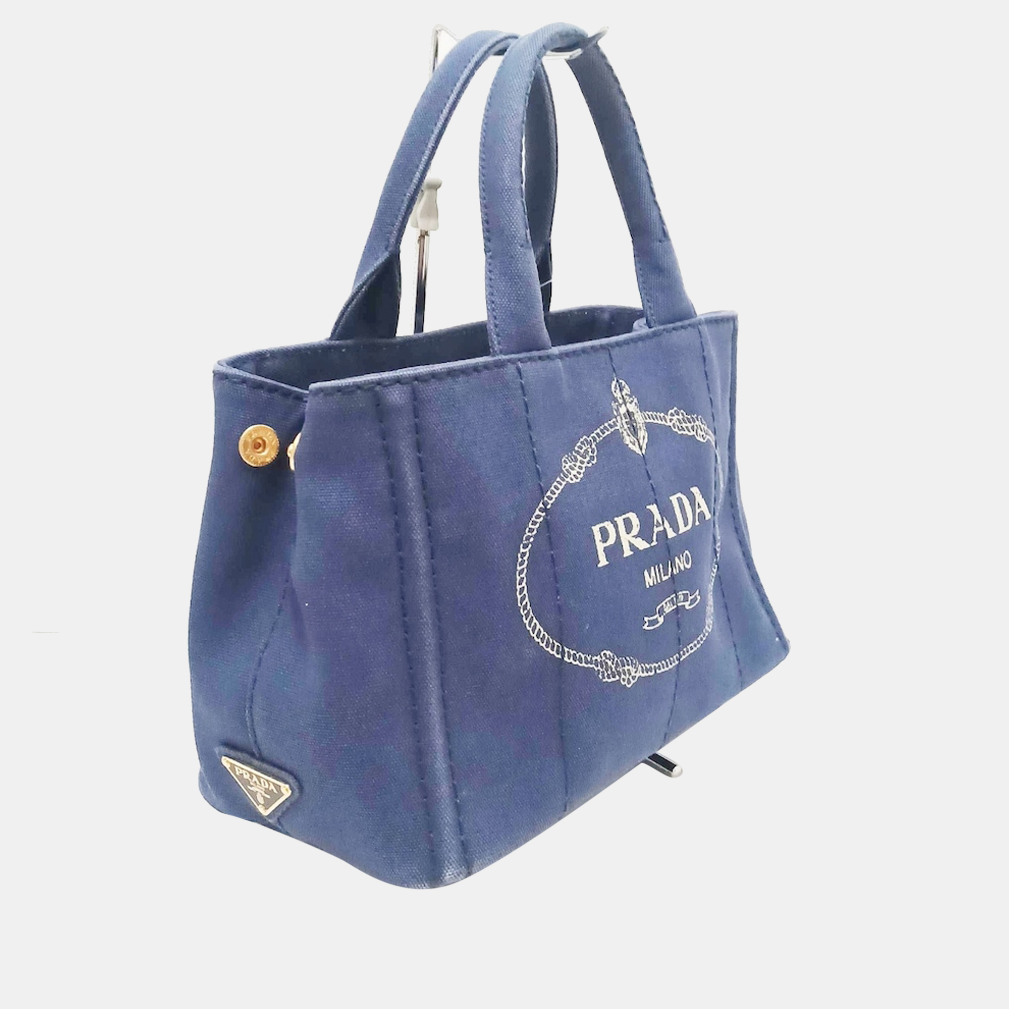 

Prada Blue Canvas Canapa tote bag