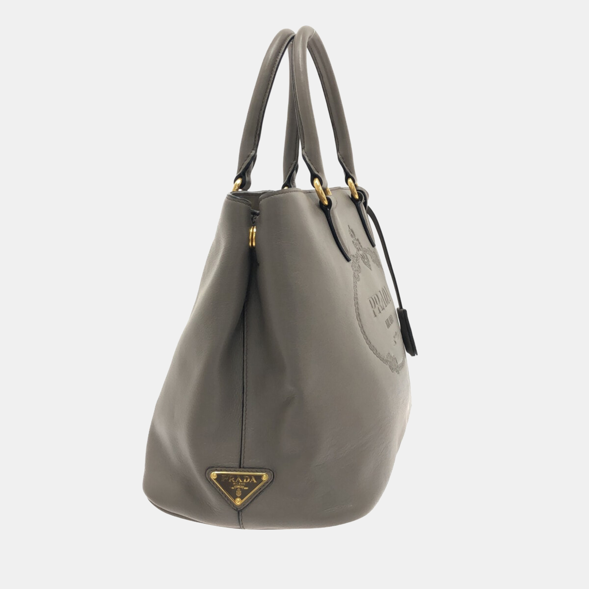 

Prada Grey Leather Vitello bag