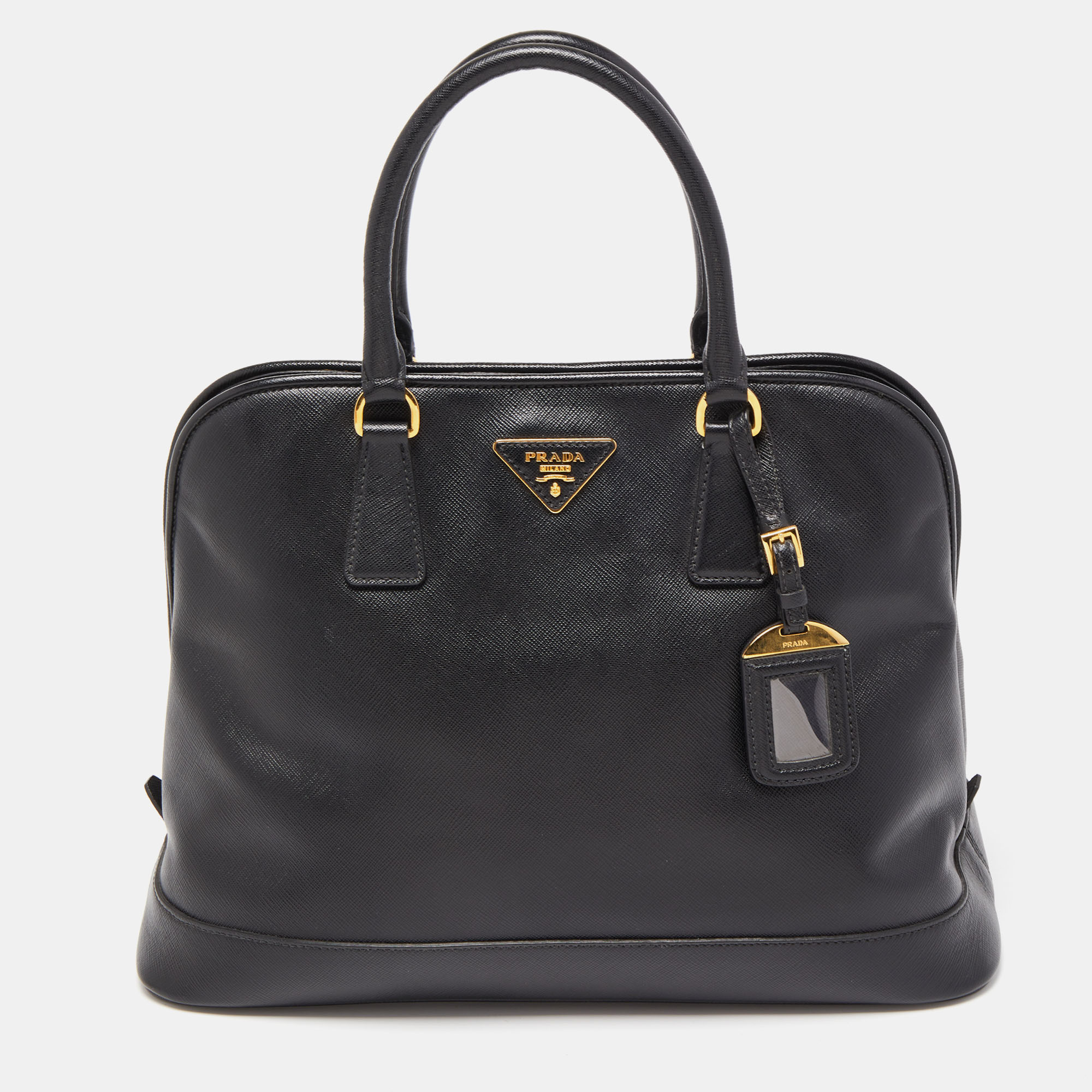 Authentic-PRADA-Logo-Leather-Shoulder-Bag-Hand-Bag-Black-2VH019-Used-F/S –  dct-ep_vintage luxury Store