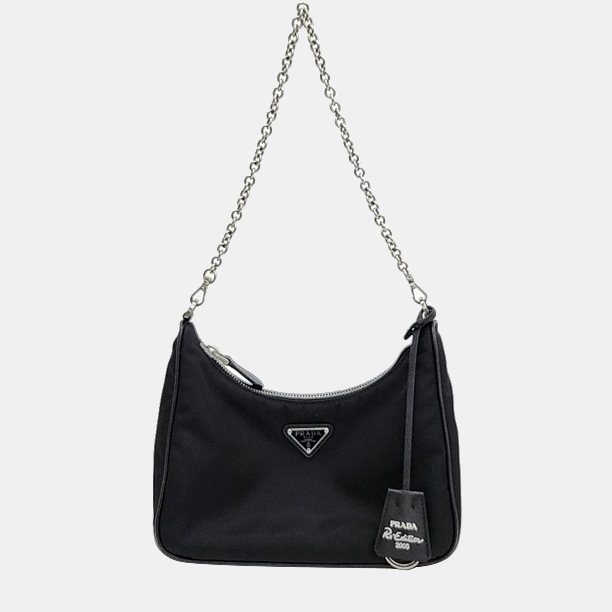 

Prada Black Leather Nylon Re Edition Shoulder Bag