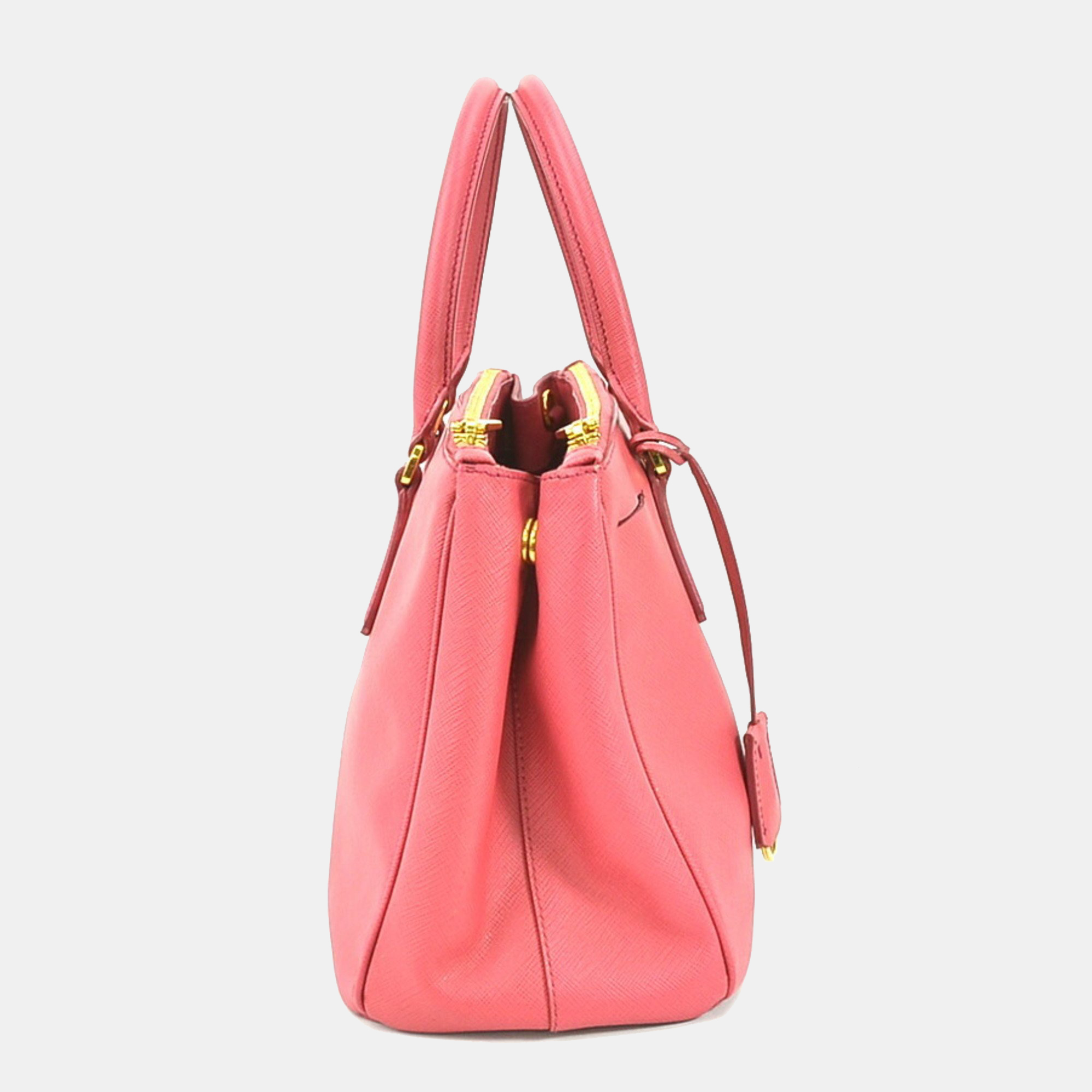 

Prada Pink Leather Saffiano  Galleria Tote Bag