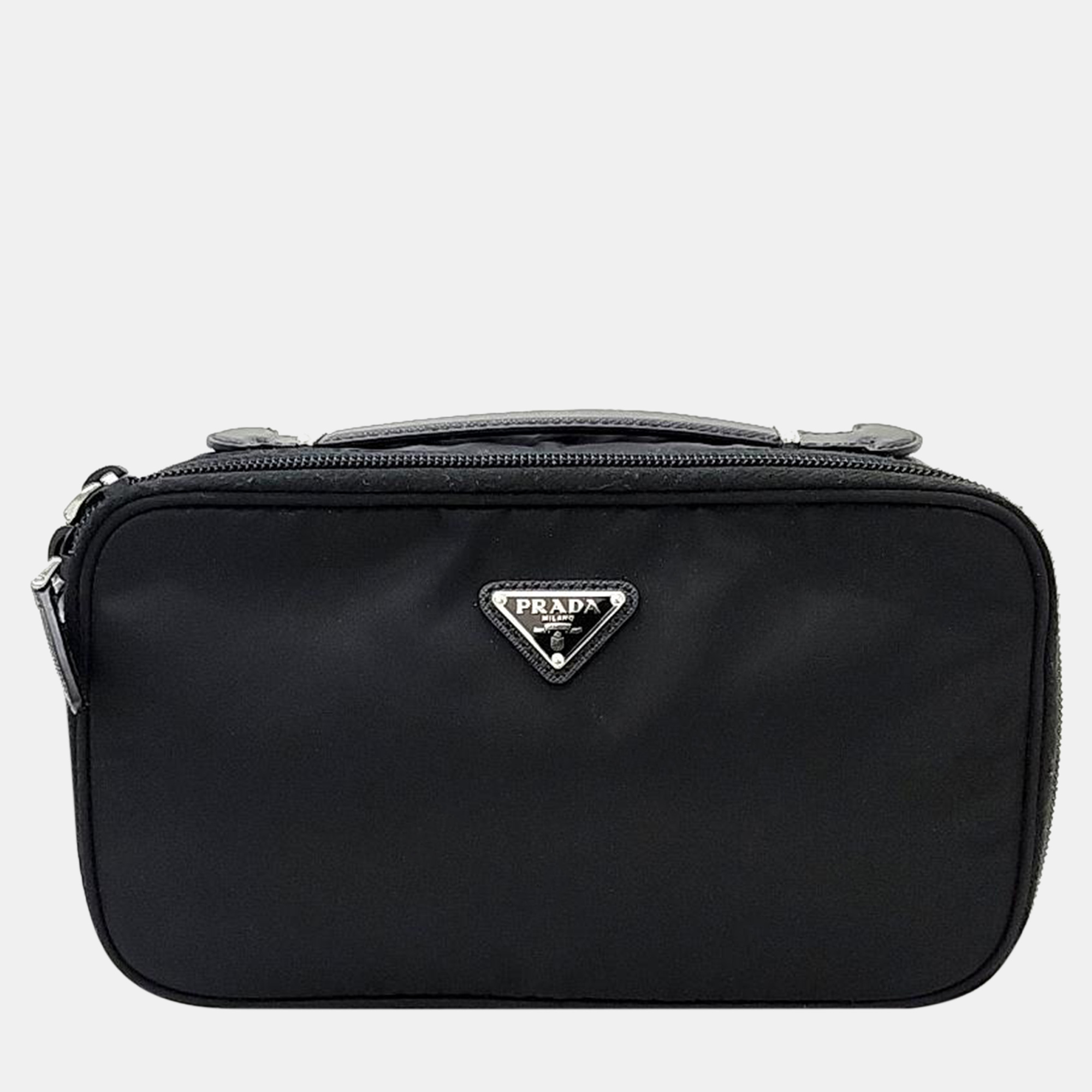 Pre-owned Prada Black Fabric Cosmetic Pouch