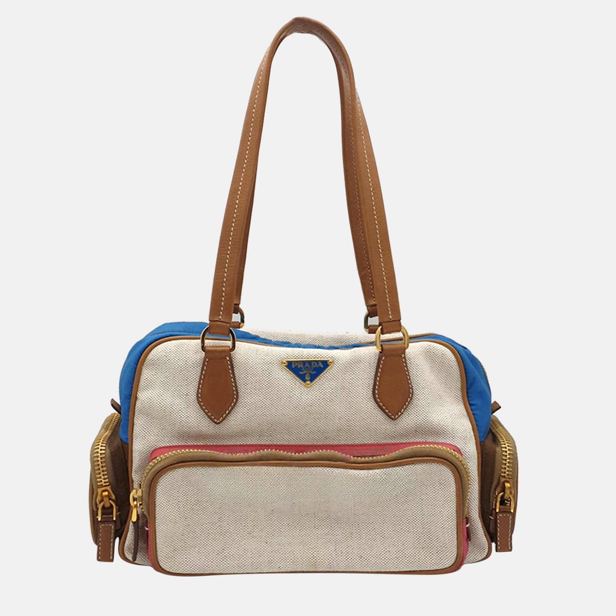 

Prada Multicolor shoulder bag, Beige