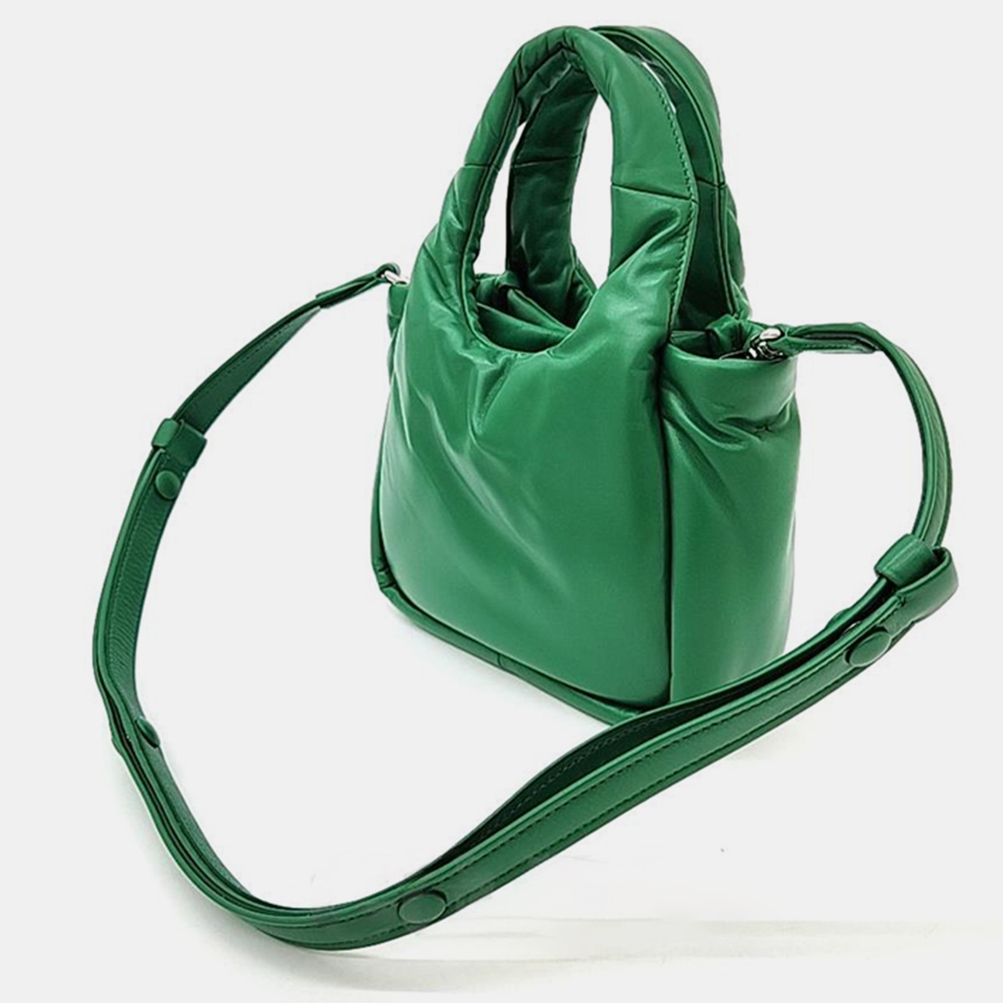 

Prada Green padded soft nappa small tote bag