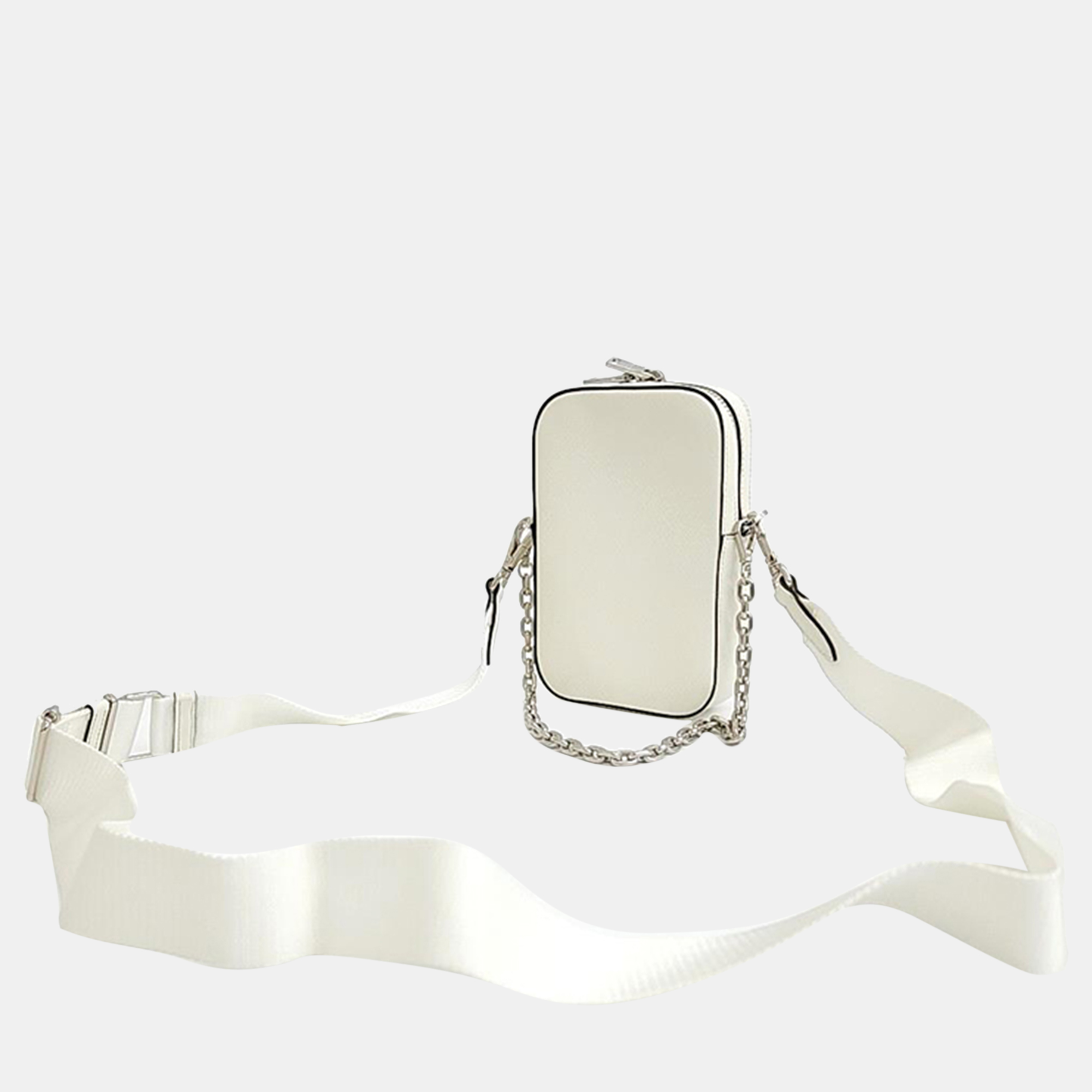 

Prada White Saffiano Mini Shoulder Bag