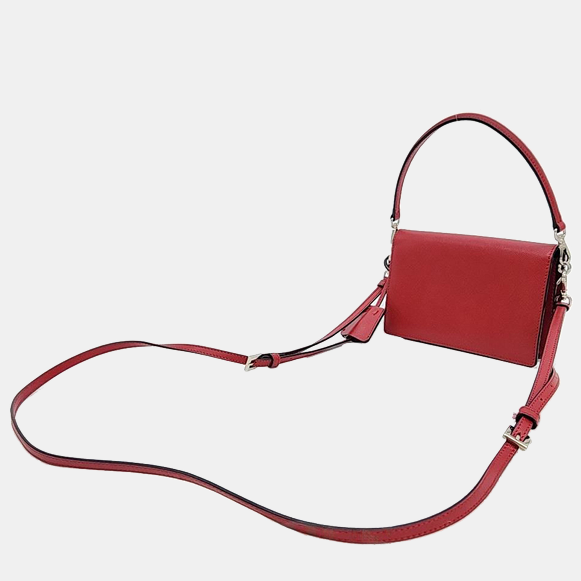 

Prada Saffiano Lux Mini Cross Bag (BN2662), Red