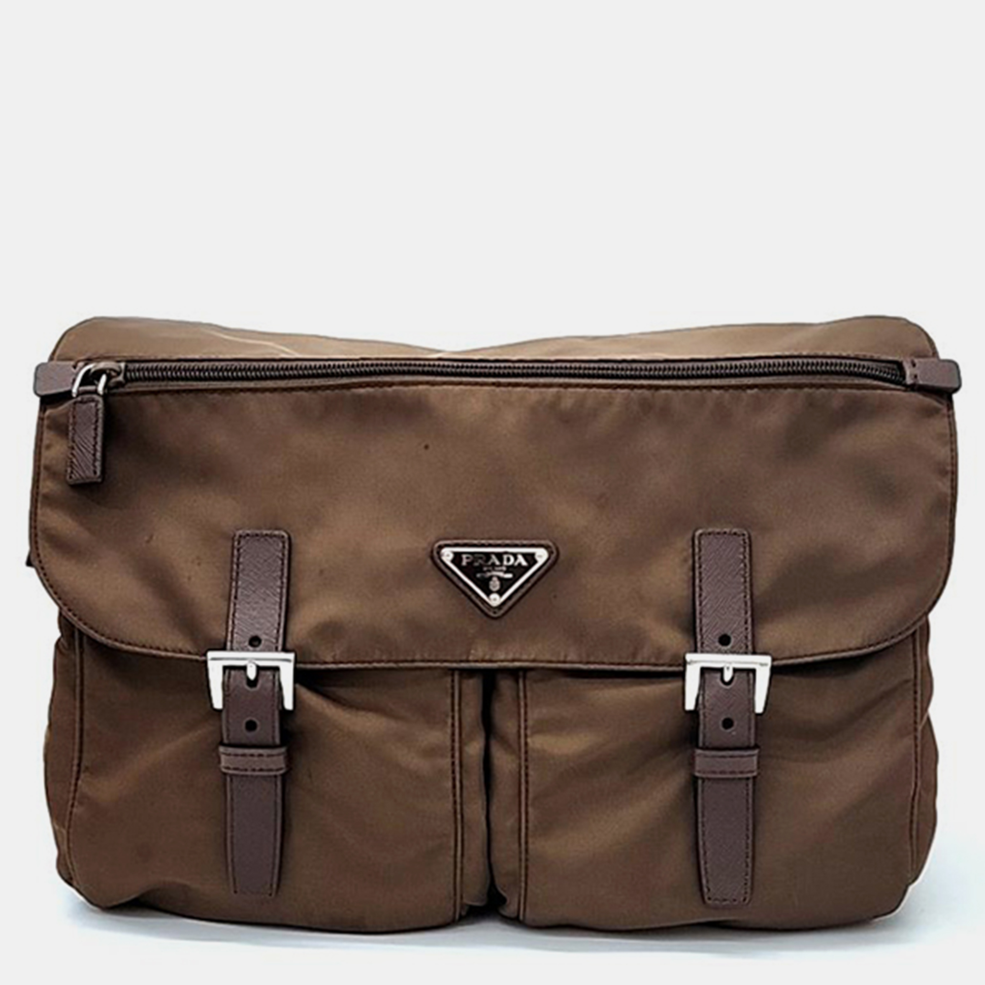 Pre-owned Prada Messenger Bag In Brown