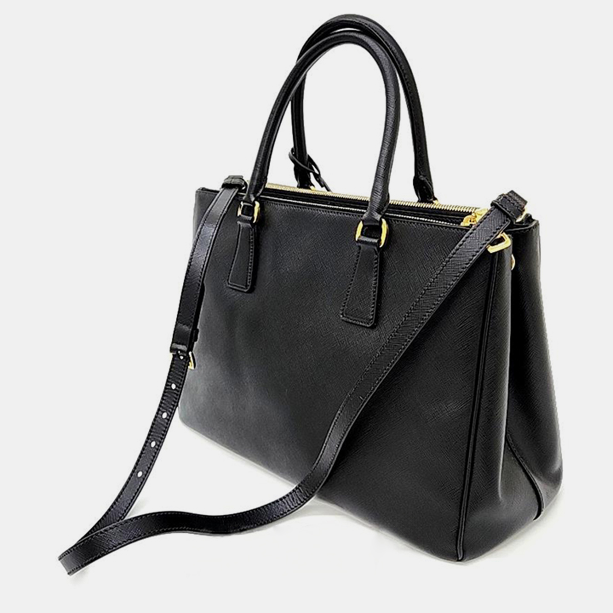 

Prada Saffiano tote and shoulder bag, Black