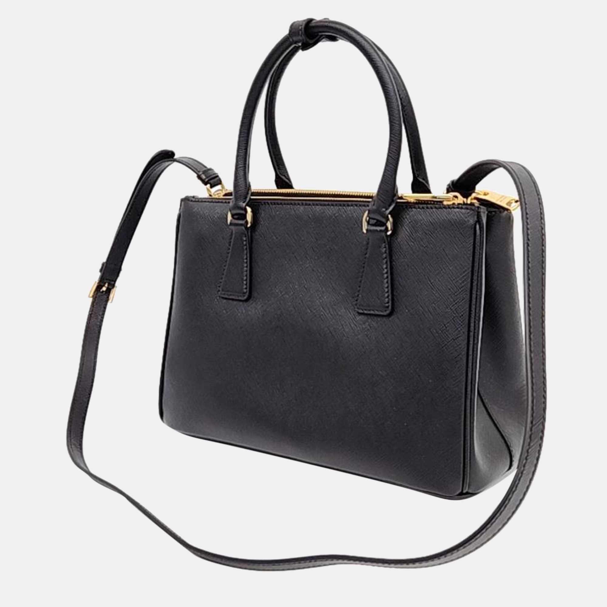 

Prada Saffiano Lux Tote and Shoulder Bag, Black