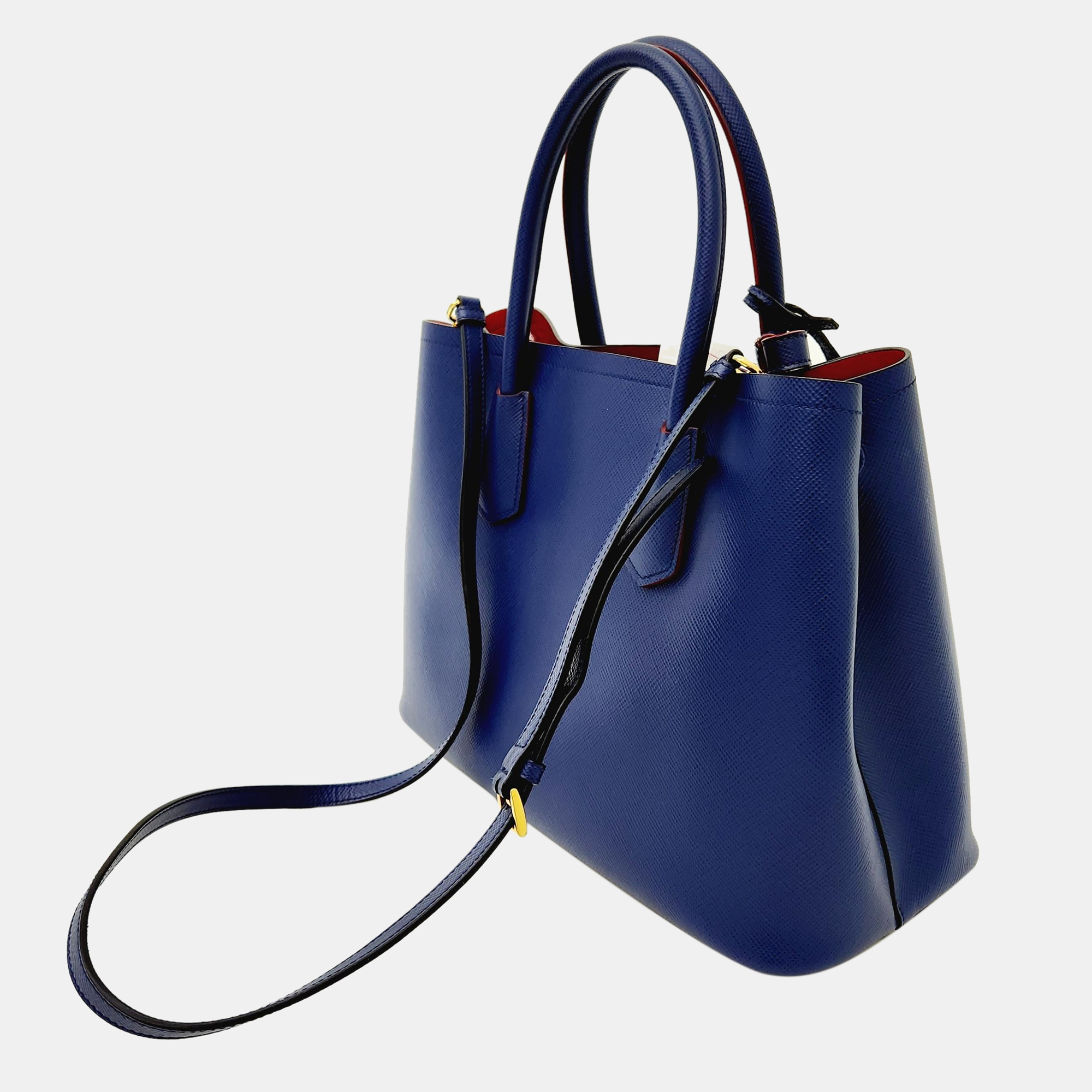 

Prada Saffiano Dublé Tote and Shoulder Bag, Blue