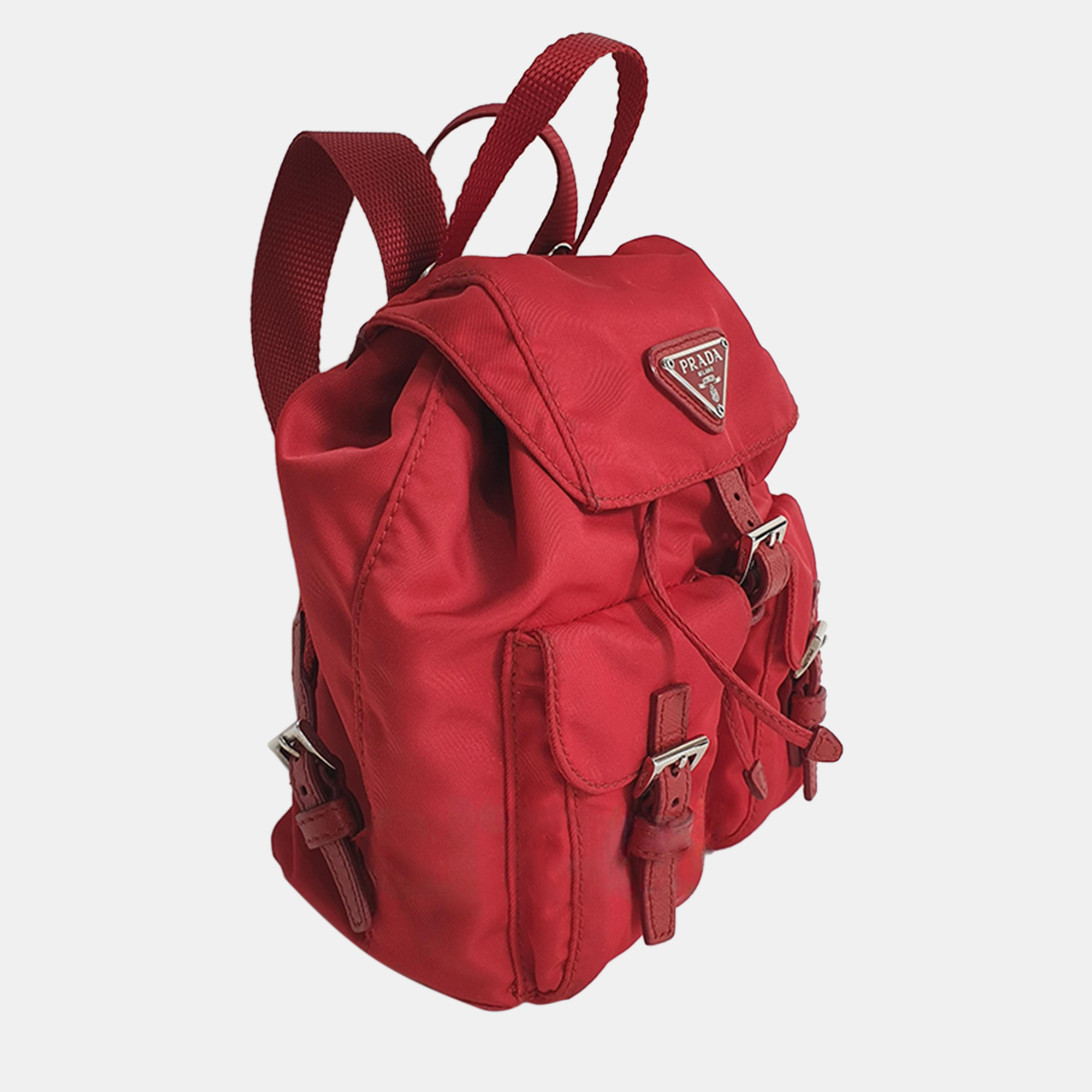

Prada Mini Chain Cross Bag, Red