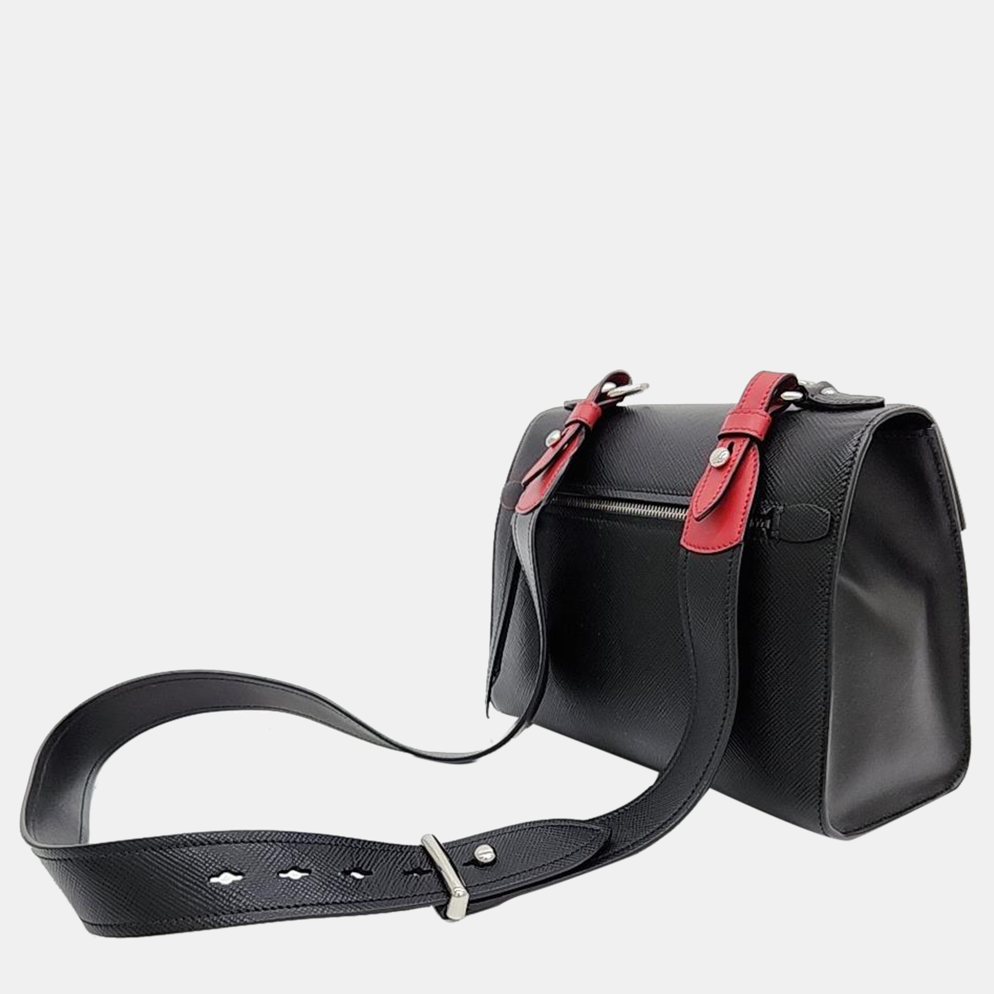 

Prada Monochrome Saffiano Shoulder Bag (1BD186), Black