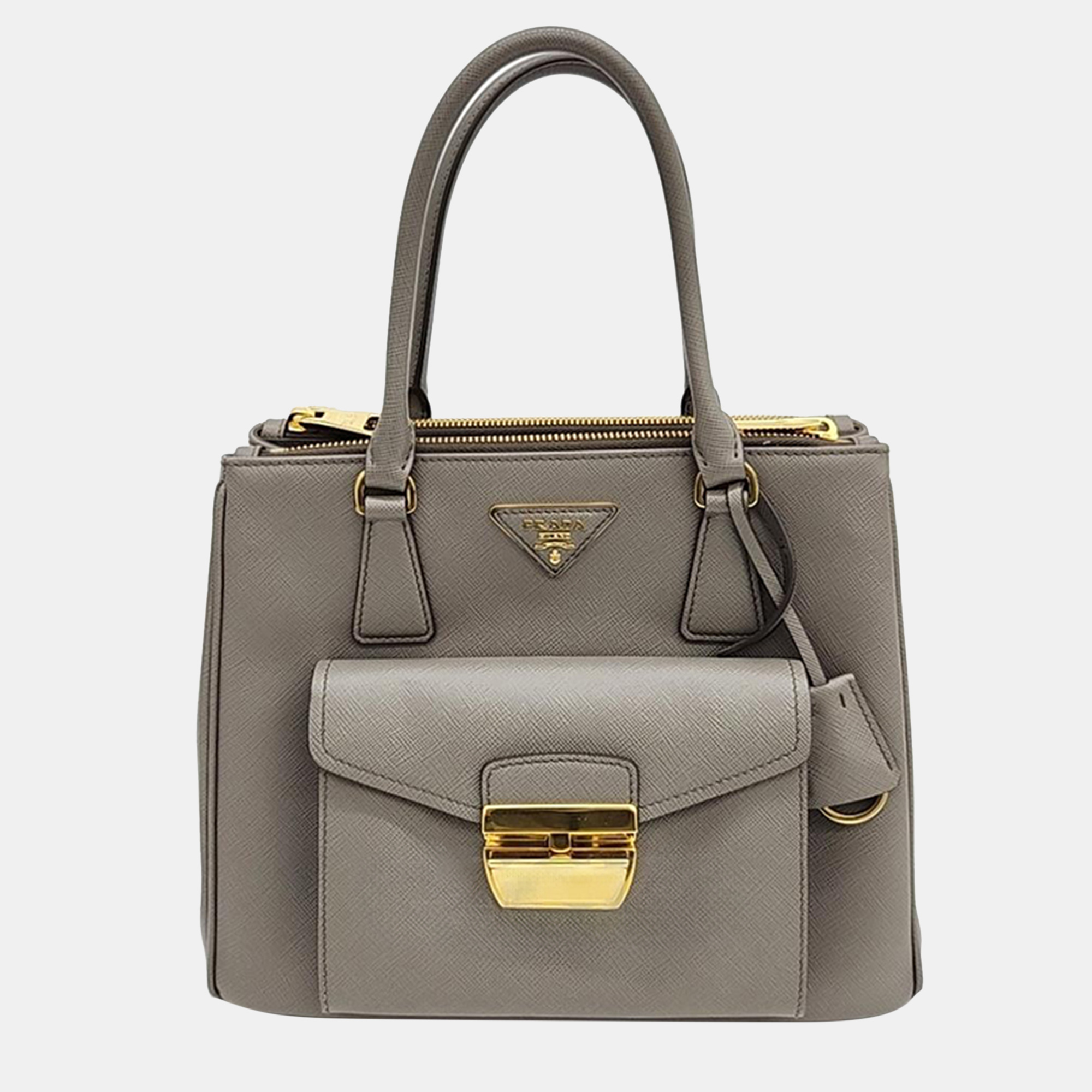 

Prada Metropolis Galleria Tote and Shoulder Bag (1BA256), Grey
