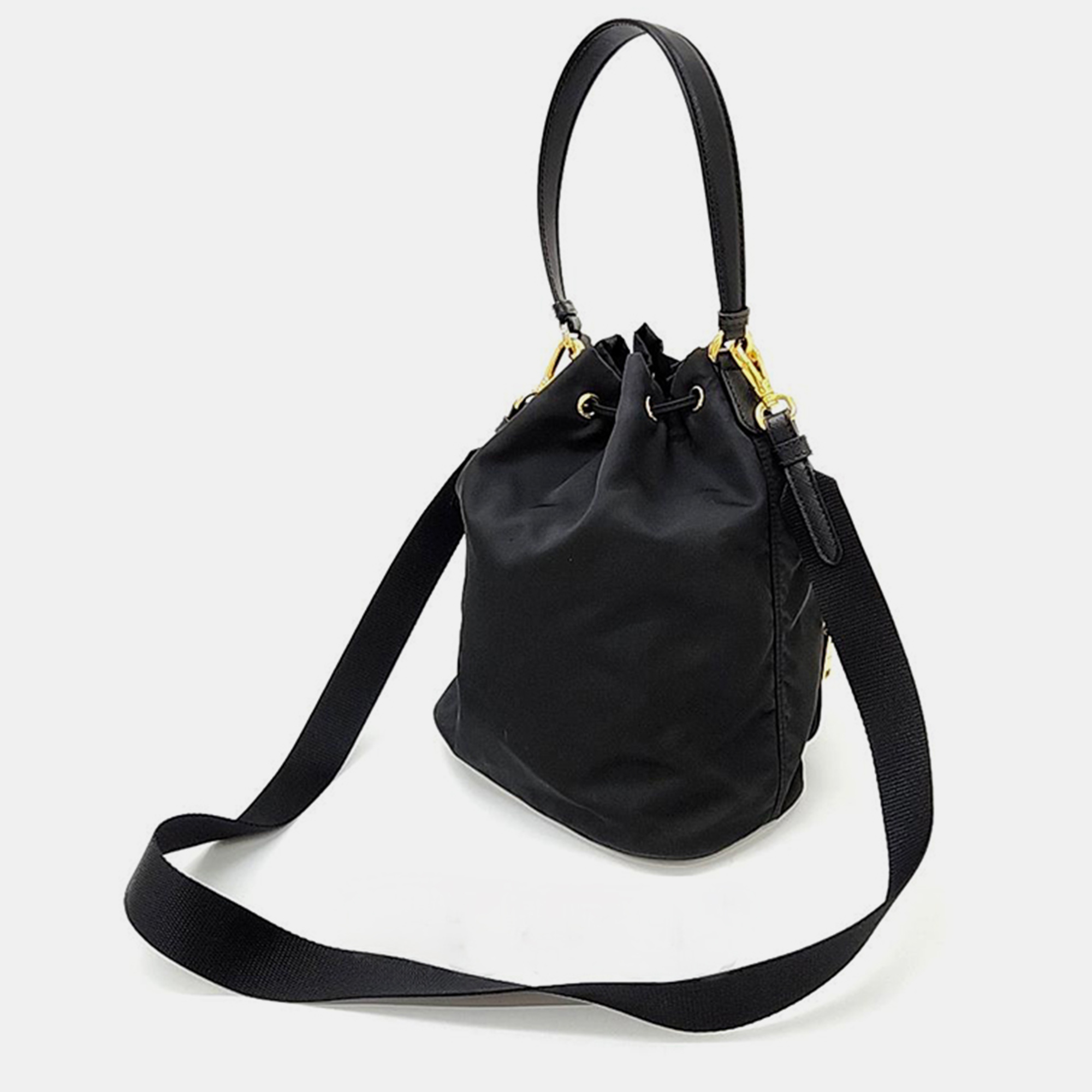 

Prada Bucket Tote and Shoulder Bag Large (1BH097), Black