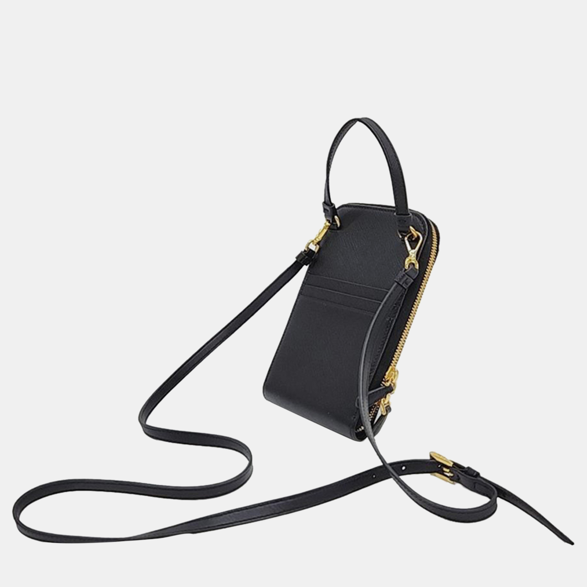 

Prada Saffiano phone case and cross bag, Black