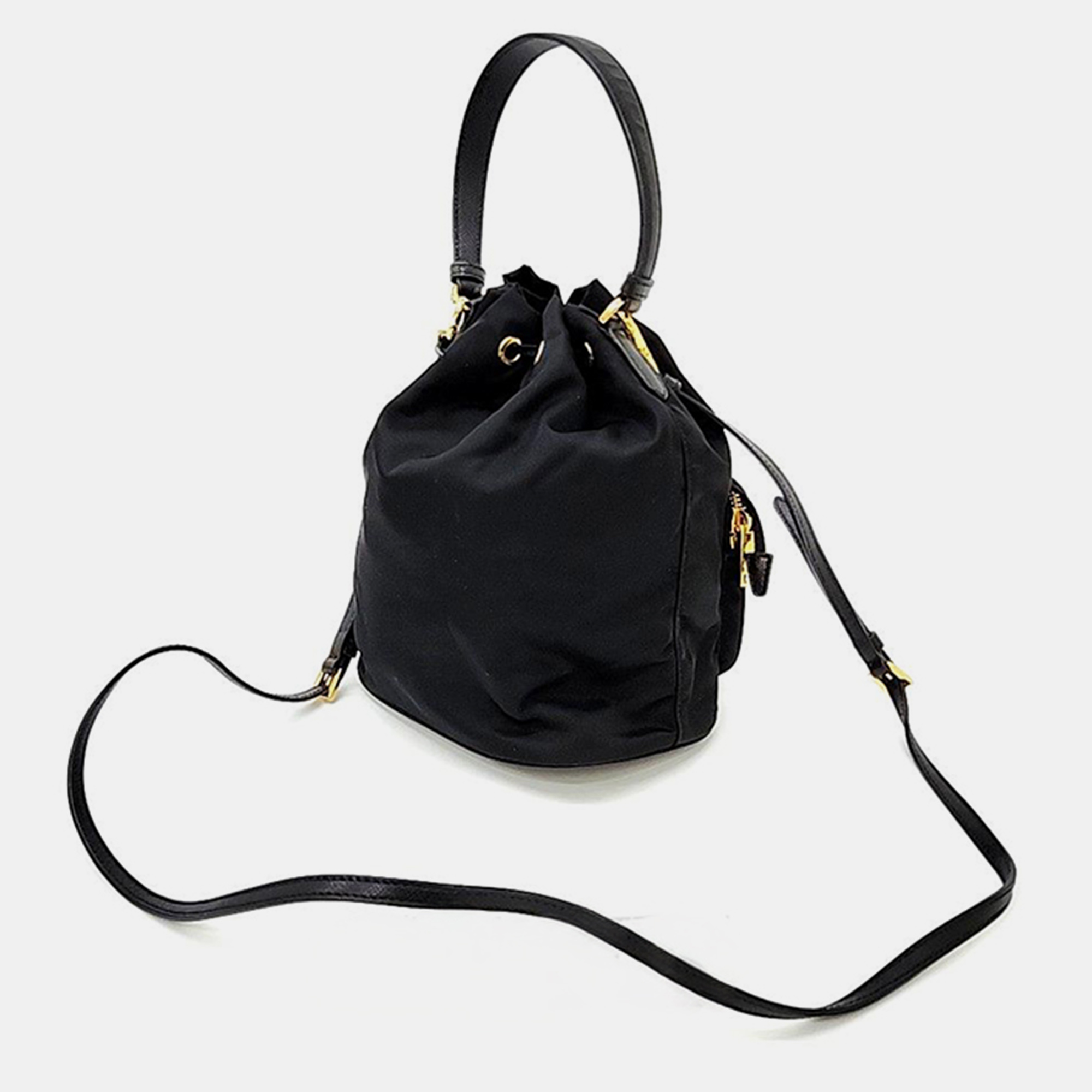 

Prada bucket tote and cross bag (1BH038), Black